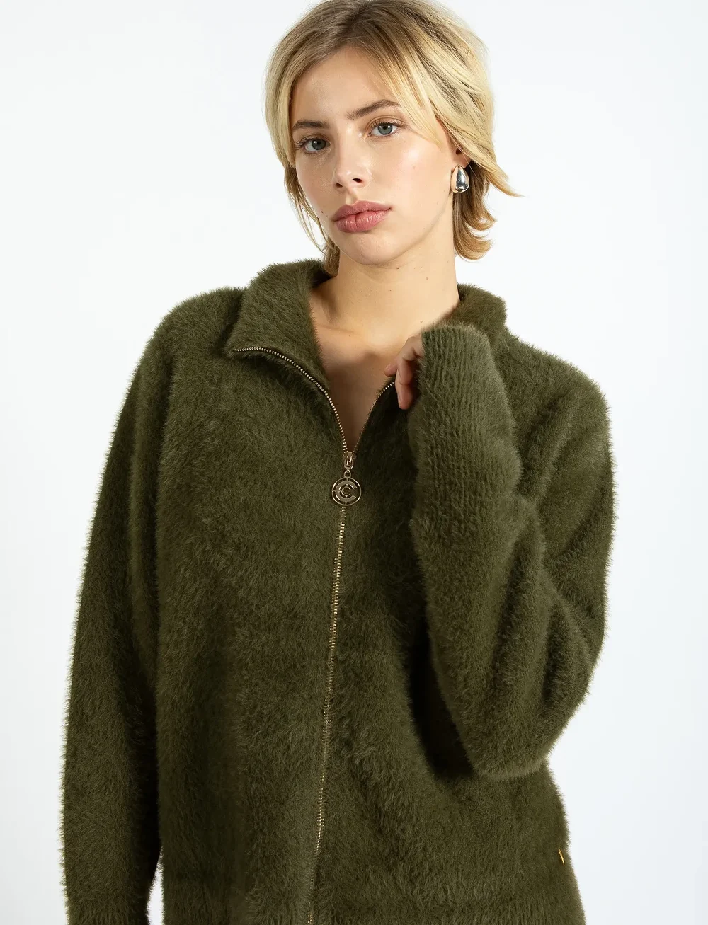 Coster Copenhagen - Fluffy knit cardigan - cardigans - dove grey - 3