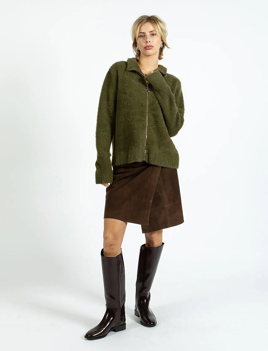 Coster Copenhagen - Fluffy knit cardigan - kardiganid - dove grey - 5