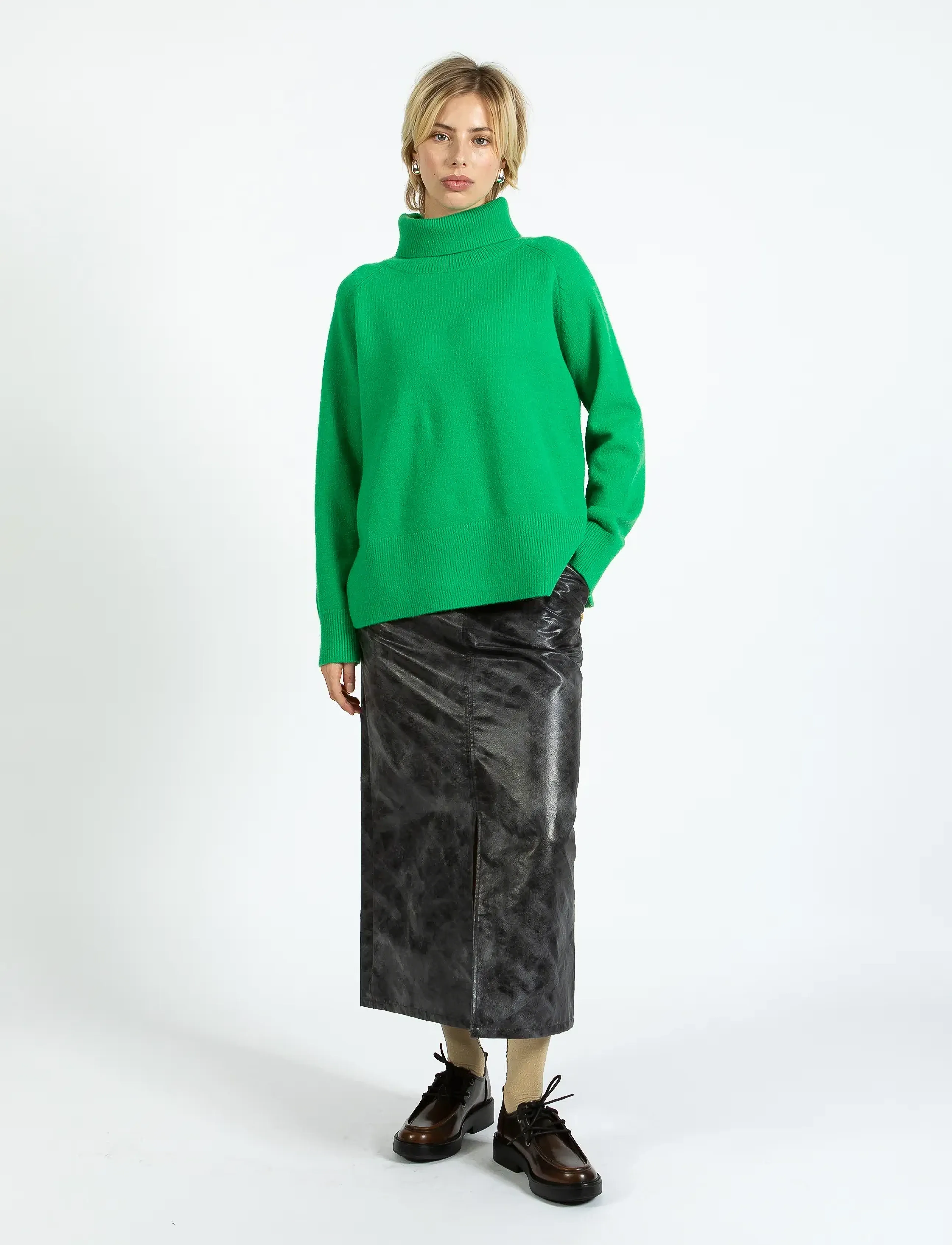 Coster Copenhagen - Sweater with high neck - Comfy - turtlenecks - lush green - 5