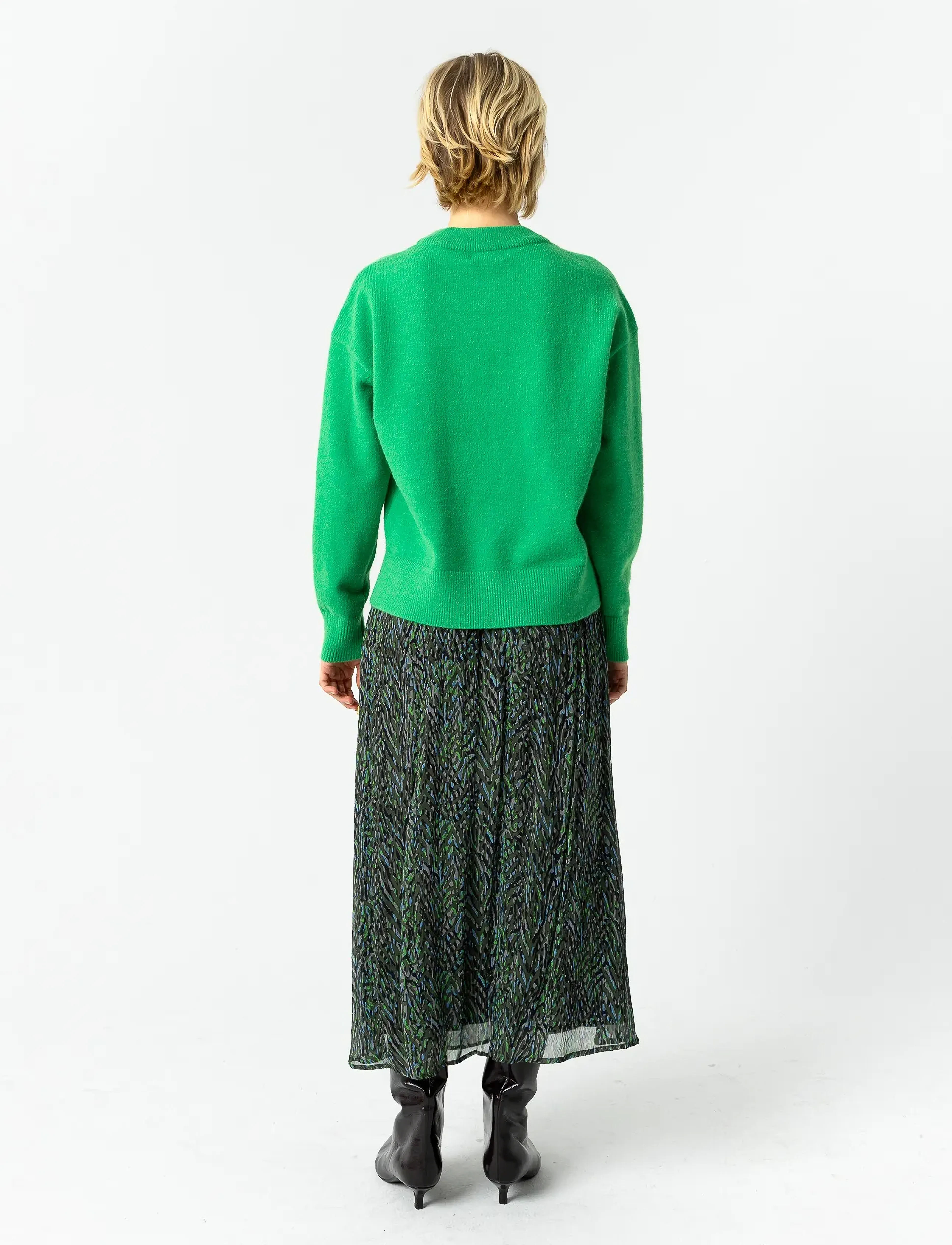 Coster Copenhagen Sweater With Round Neck - Comfy, S, Green, Strik > Trøjer, Dame