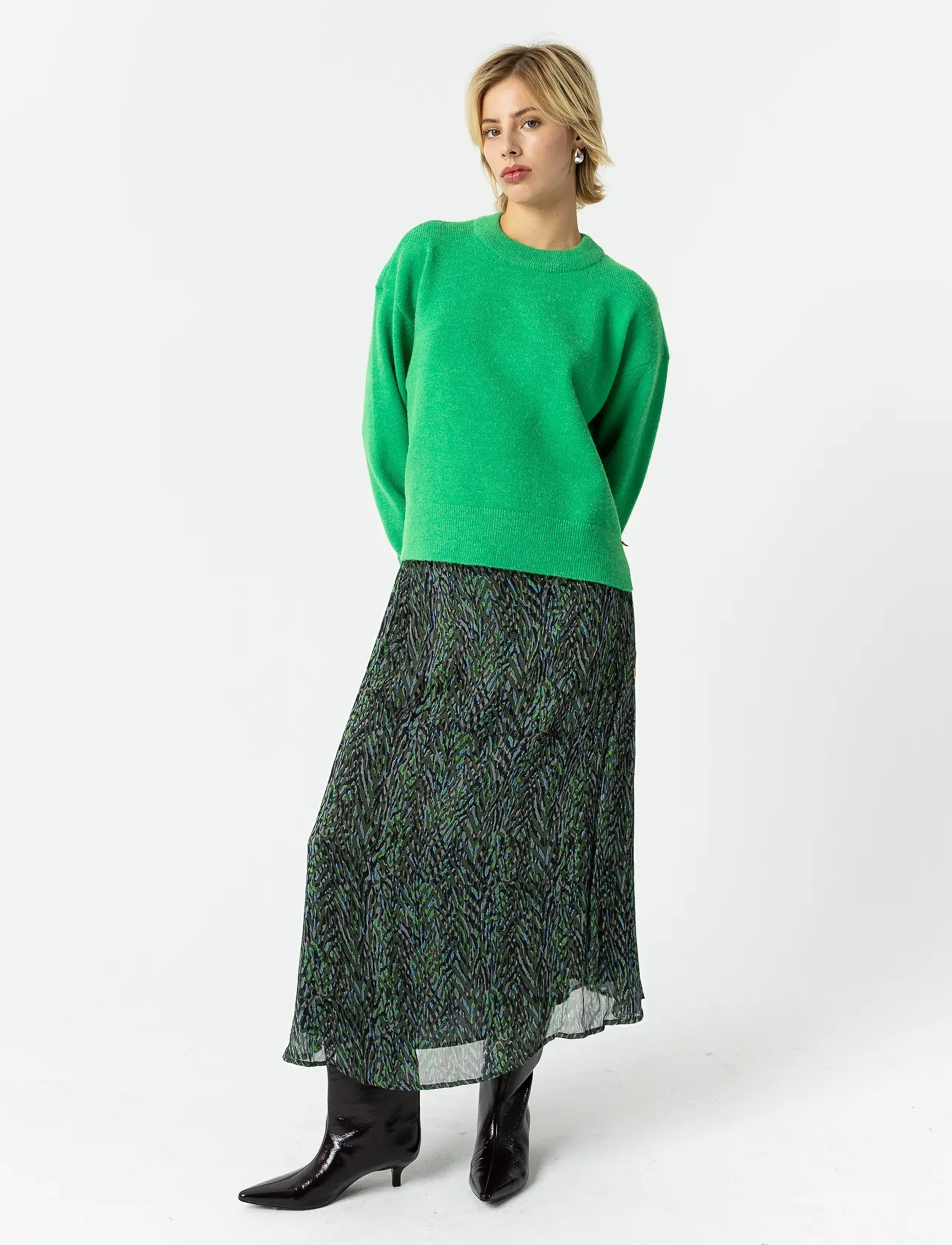 Coster Copenhagen - Sweater with round neck - Comfy - jumpers - lush green - 3
