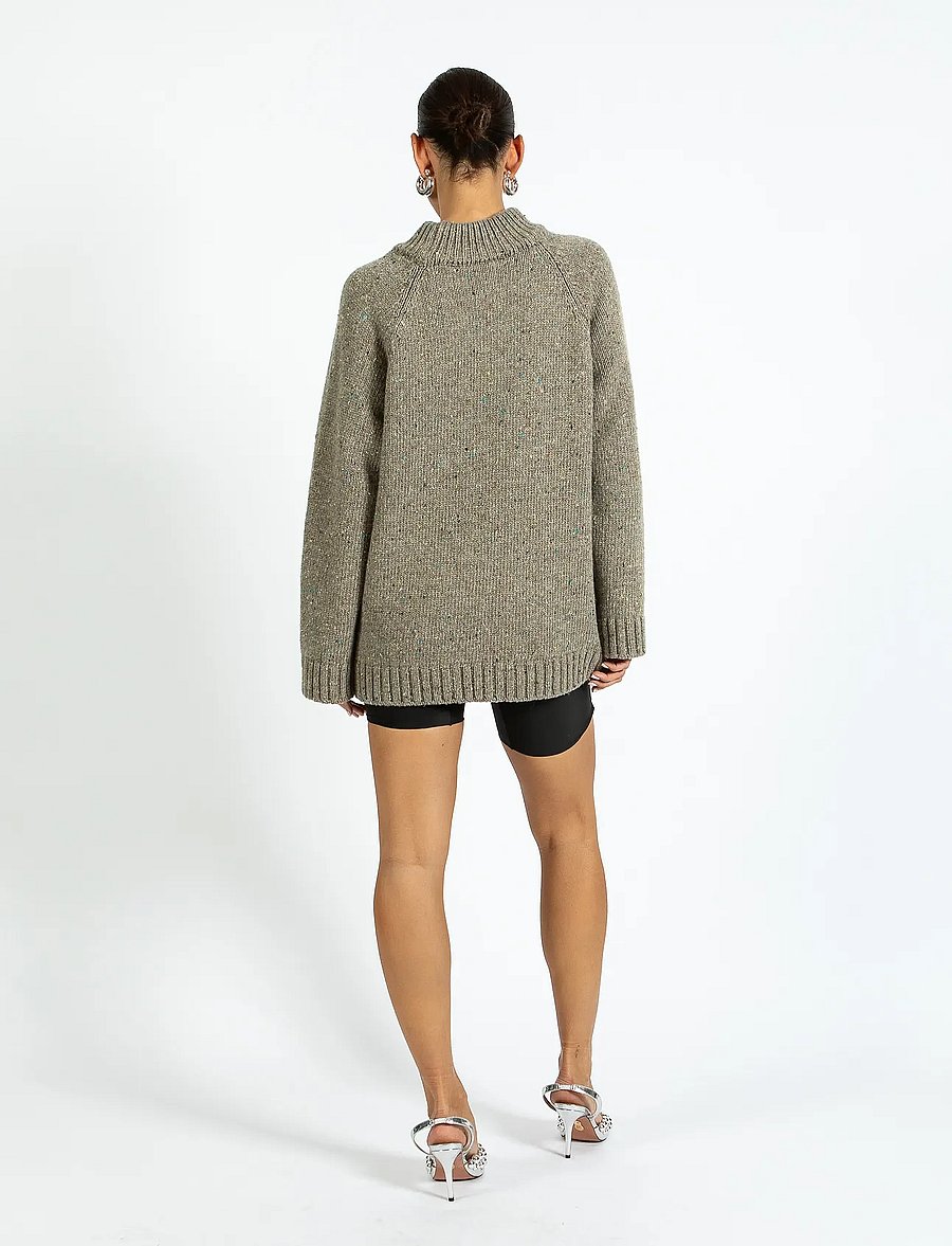 Coster Copenhagen - Damn knit - striktrøjer - taupe melange - 4