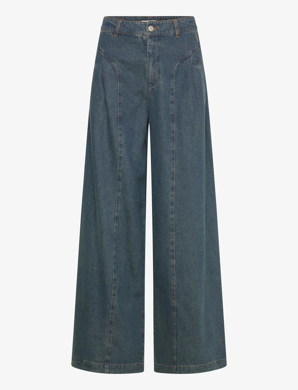 Coster Copenhagen - High waisted denim pants - Anna fit - wide leg jeans - dark blue denim - 0