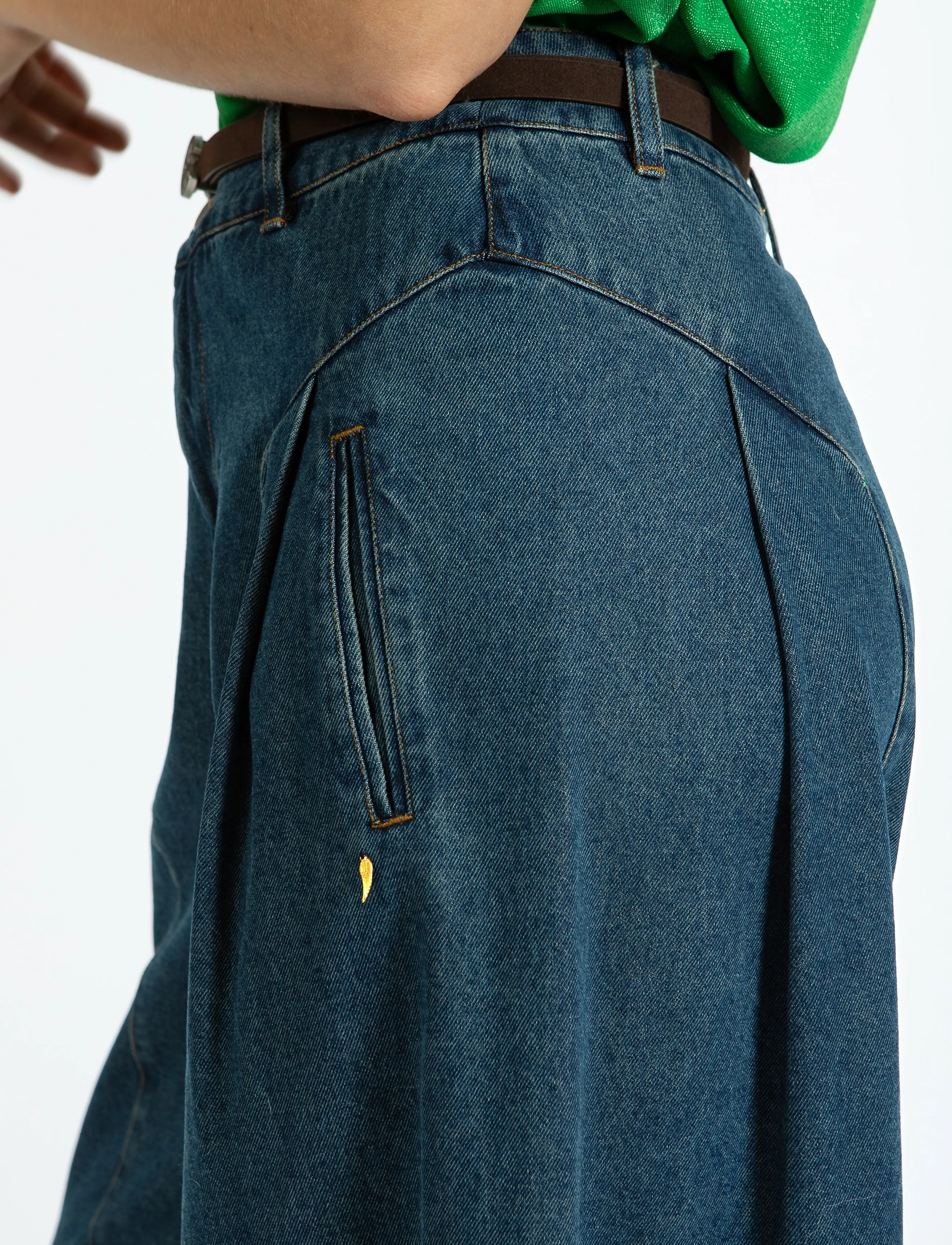 Coster Copenhagen - High waisted denim pants - Anna fit - hosen mit weitem bein - dark blue denim - 4