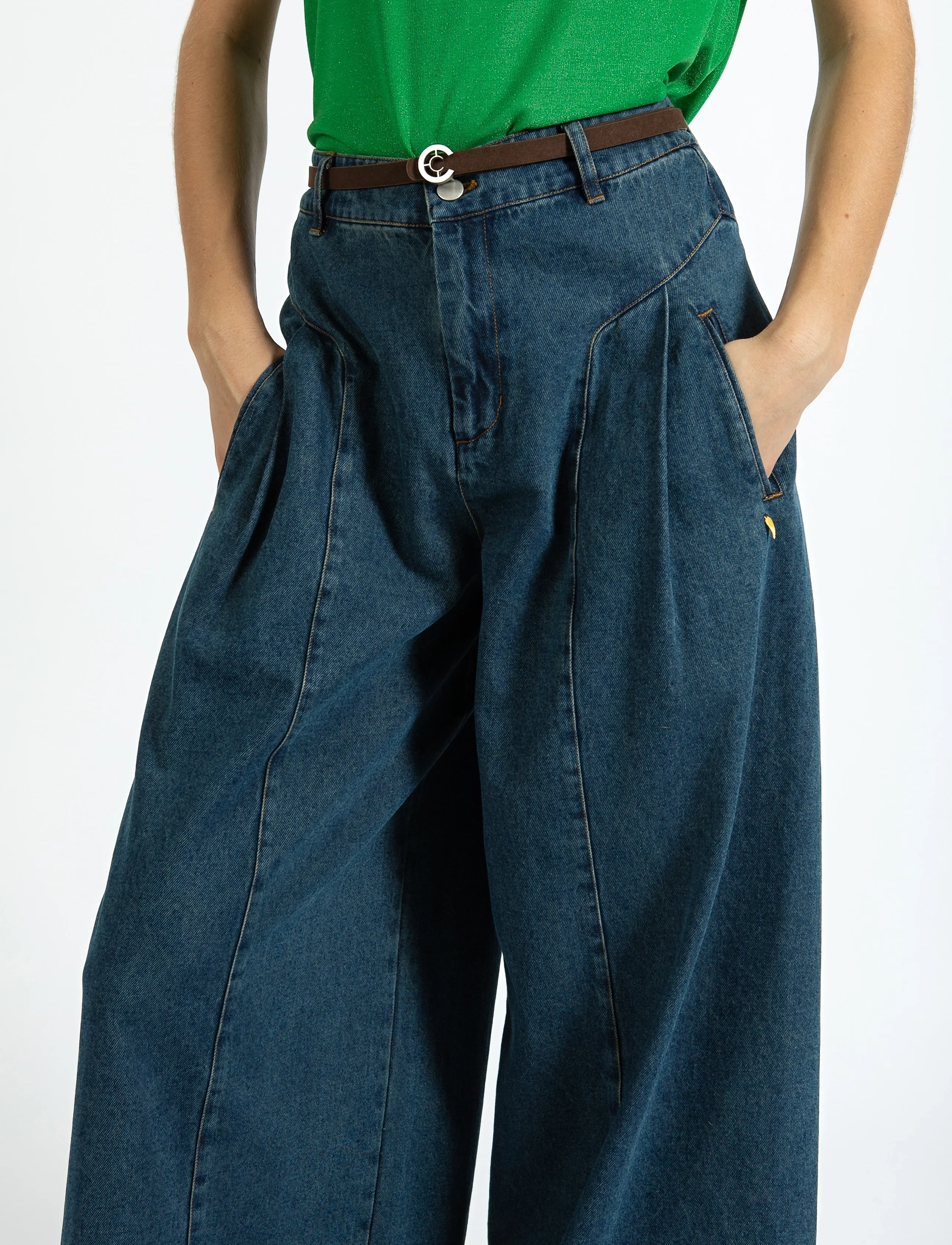 Coster Copenhagen - High waisted denim pants - Anna fit - hosen mit weitem bein - dark blue denim - 5
