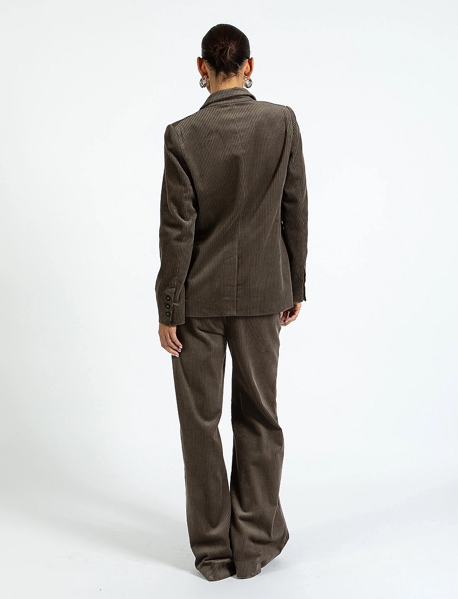 Coster Copenhagen - Corduroy suit pants - Petra fit - habitbukser - dove grey - 4