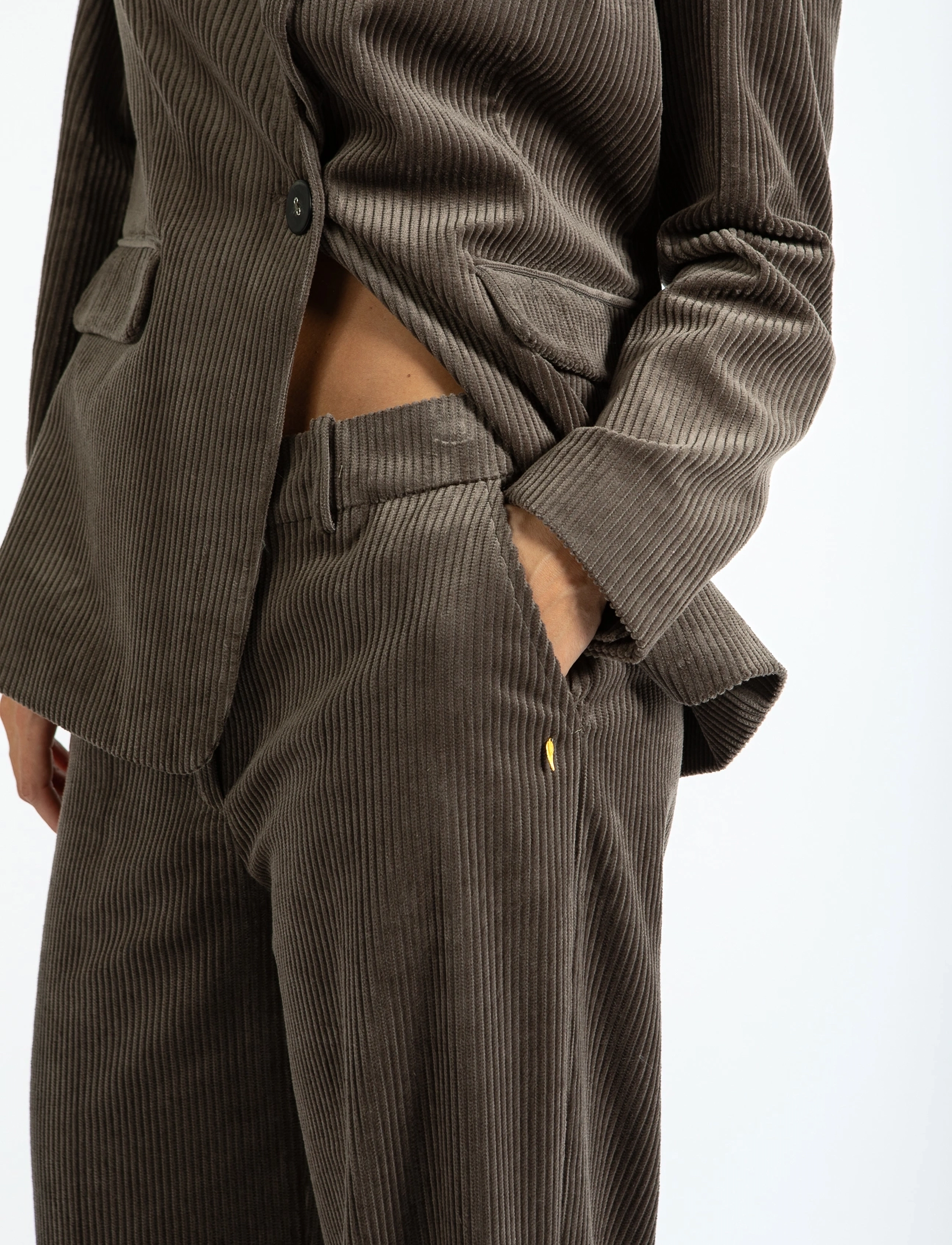 Coster Copenhagen - Corduroy suit pants - Petra fit - habitbukser - dove grey - 5