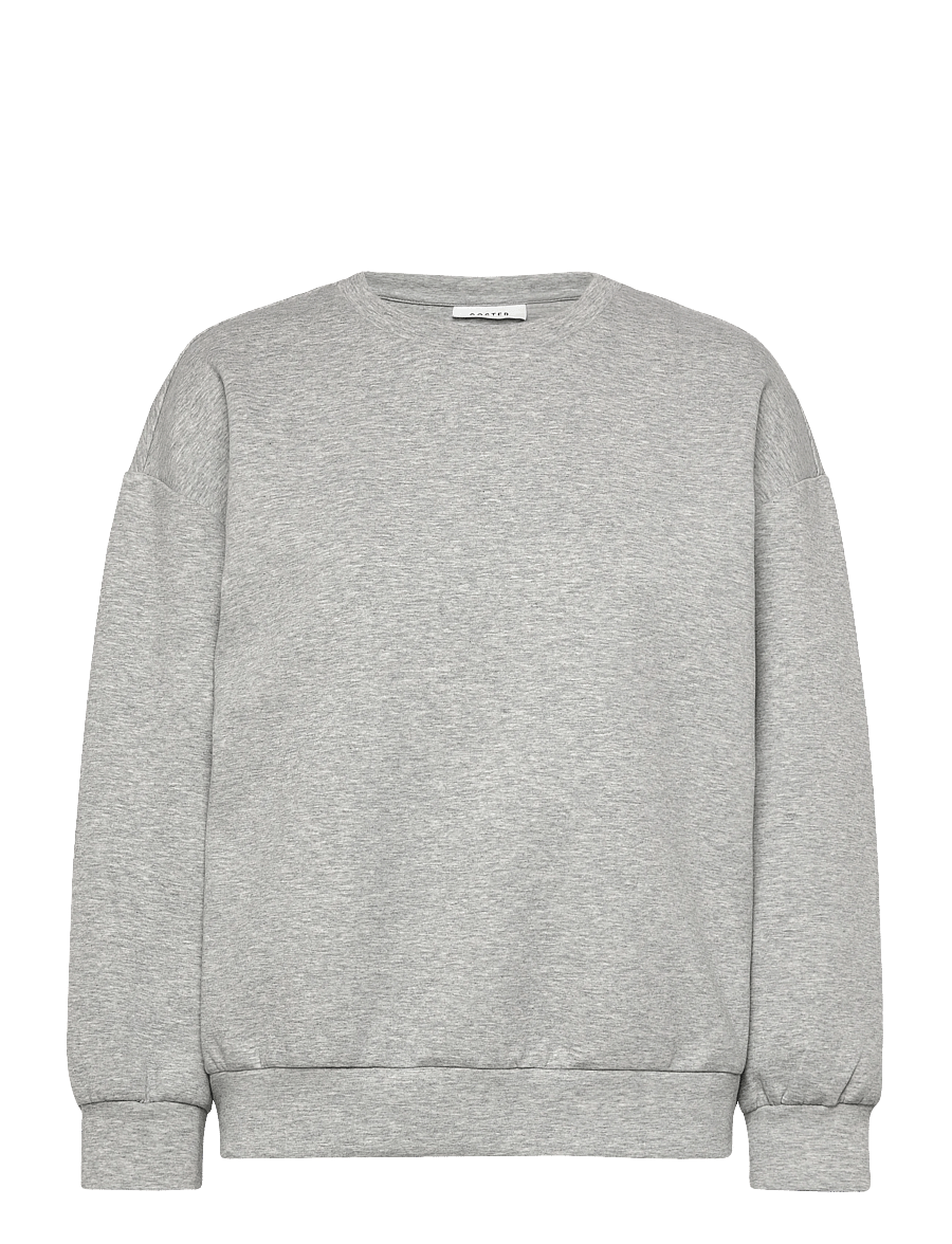Coster Copenhagen - Sweatshirt with sleeve details - sweatshirts - grey melange - 1