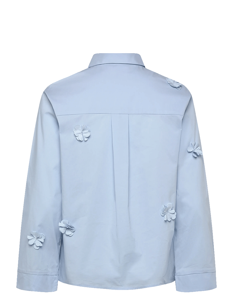 Coster Copenhagen - Shirt with flowers - langærmede skjorter - bright blue - 2