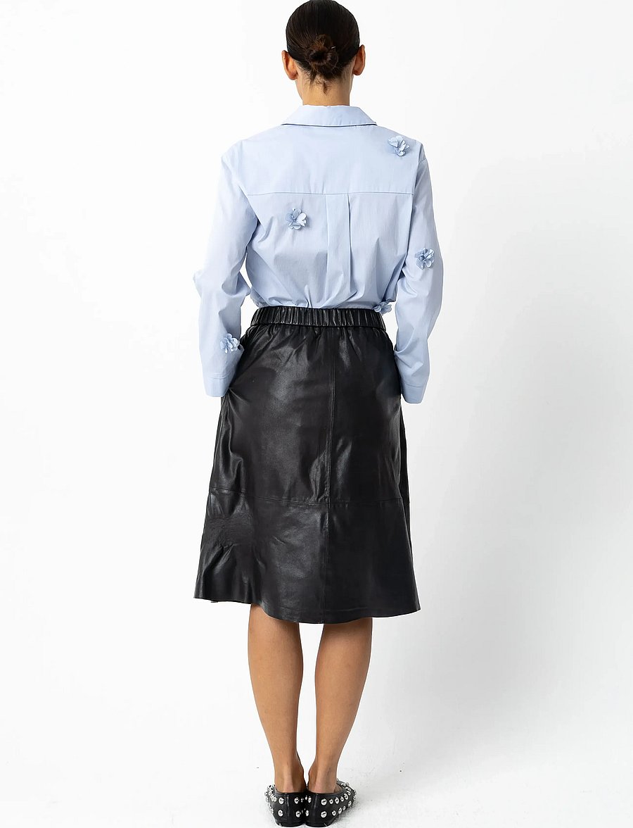 Coster Copenhagen - Shirt with flowers - langærmede skjorter - bright blue - 3