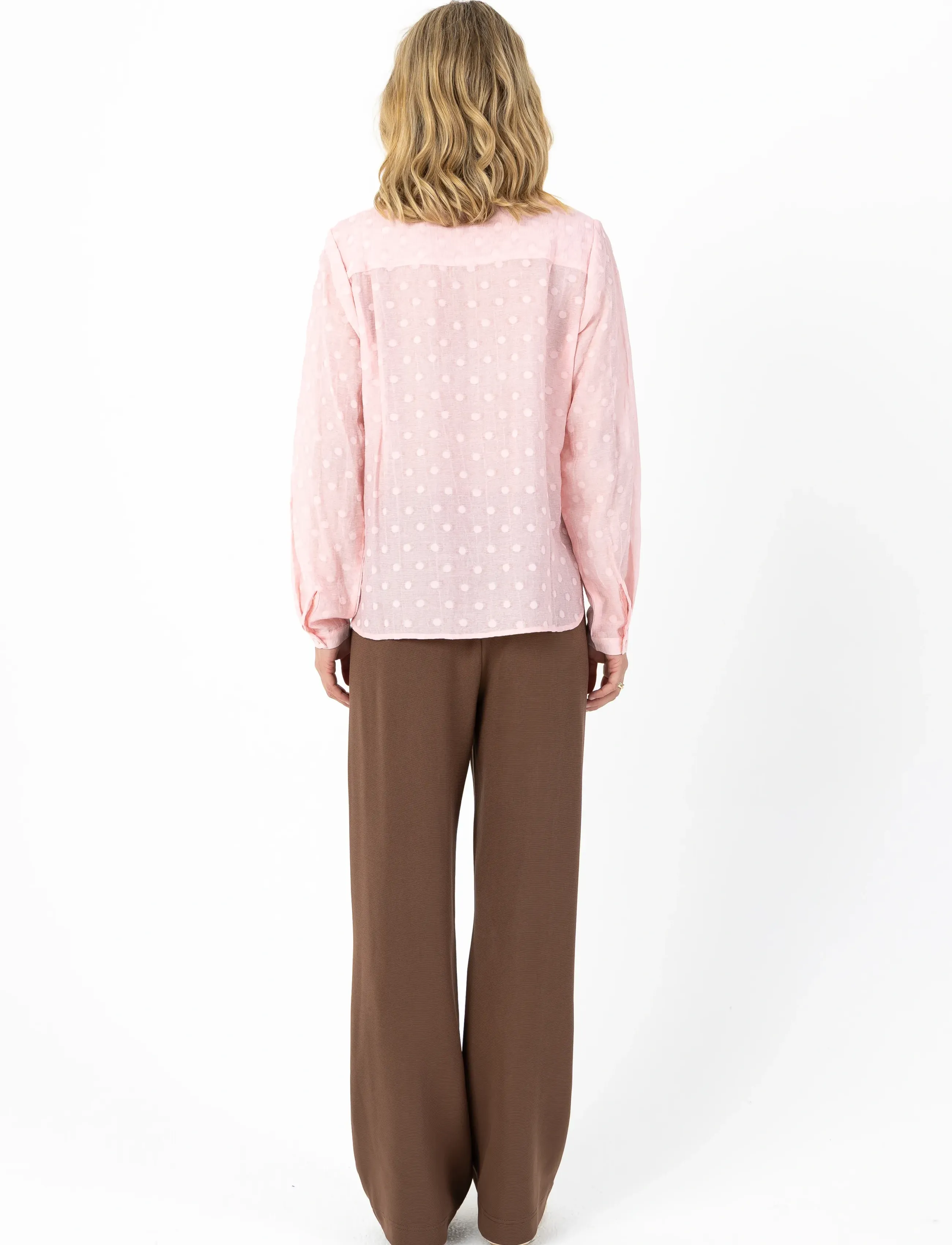 Coster Copenhagen - Dotted shirt - blūzes ar garām piedurknēm - bon bon pink - 3