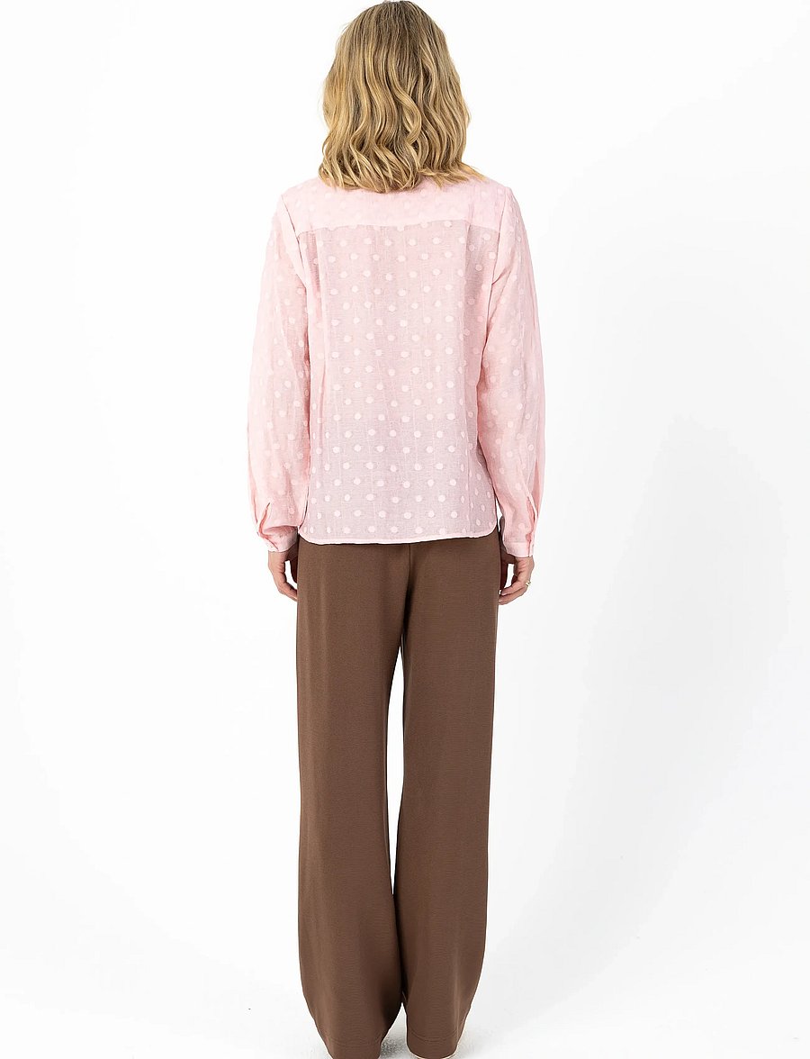 Coster Copenhagen - Dotted shirt - langærmede bluser - bon bon pink - 3
