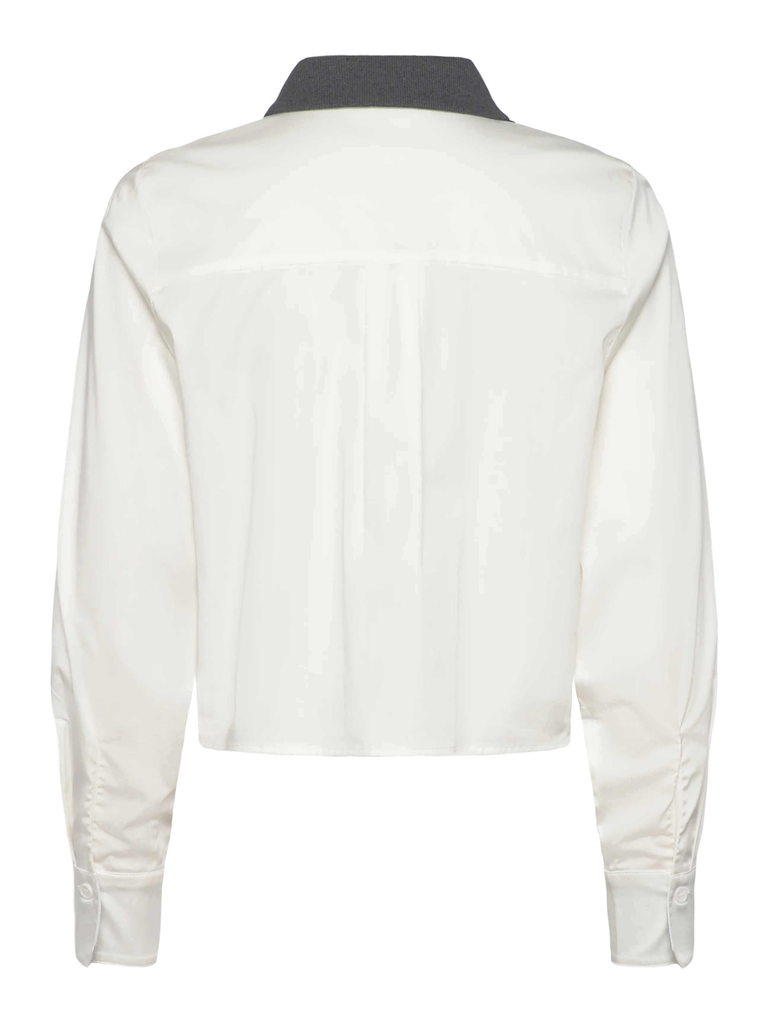 Coster Copenhagen - Shirt with rib collar - long-sleeved shirts - white - 2
