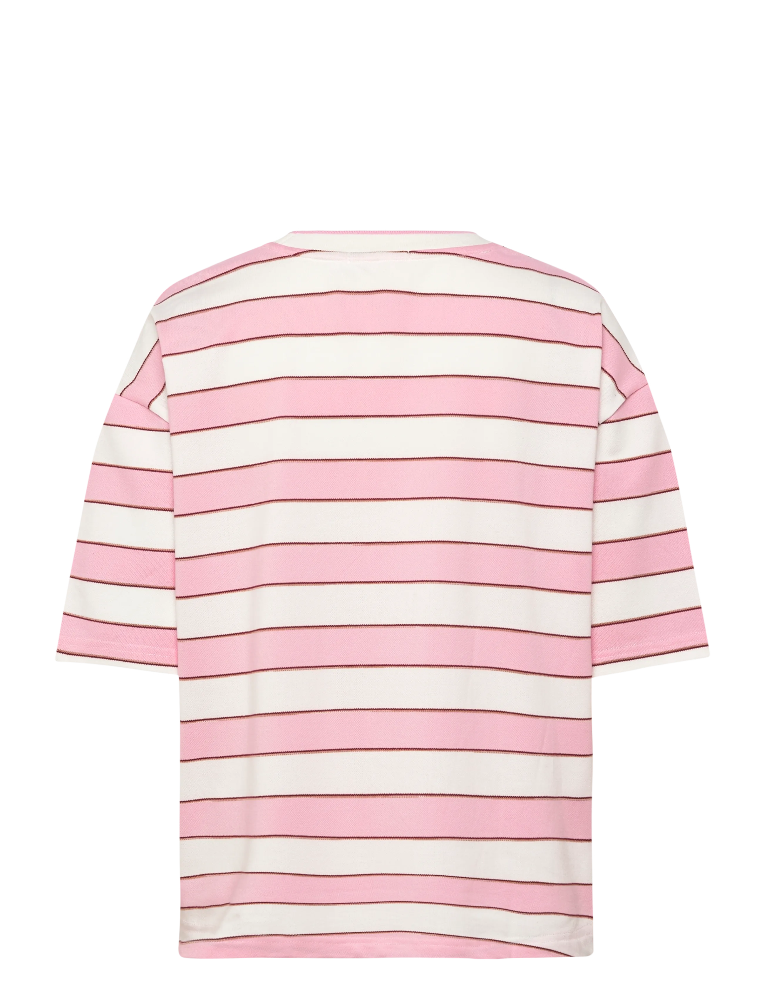 Coster Copenhagen - Jersey rib t-shirt - t-shirts - white / pink stripe - 2