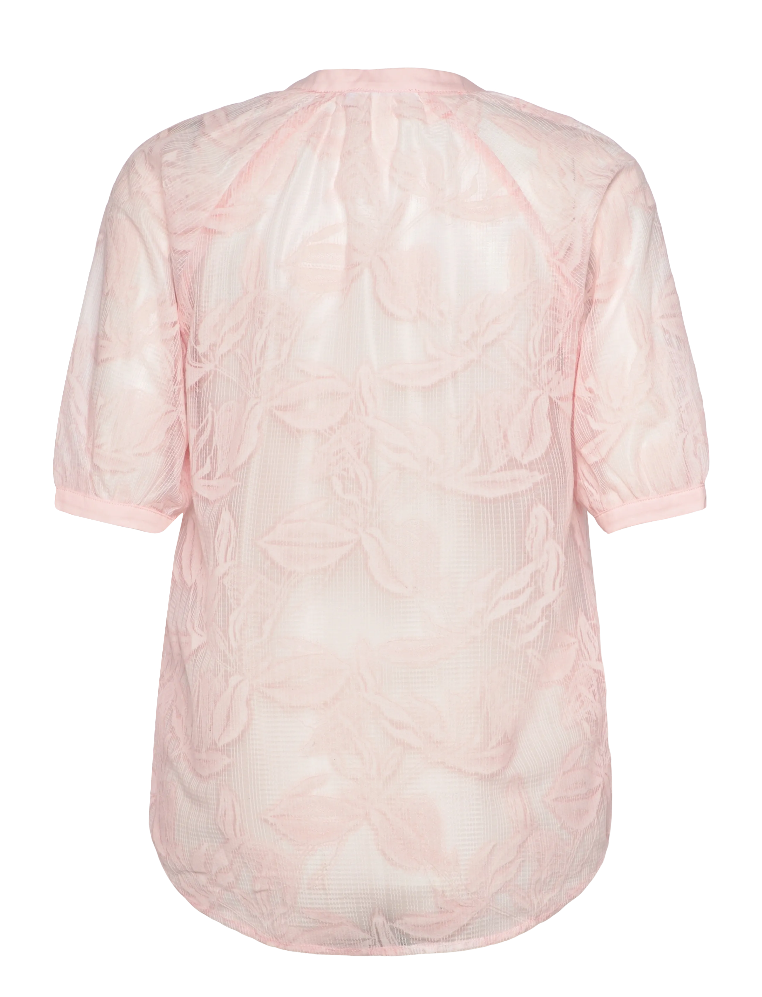 Coster Copenhagen - Transparent shirt with flowers - kortærmede bluser - pale rose - 2