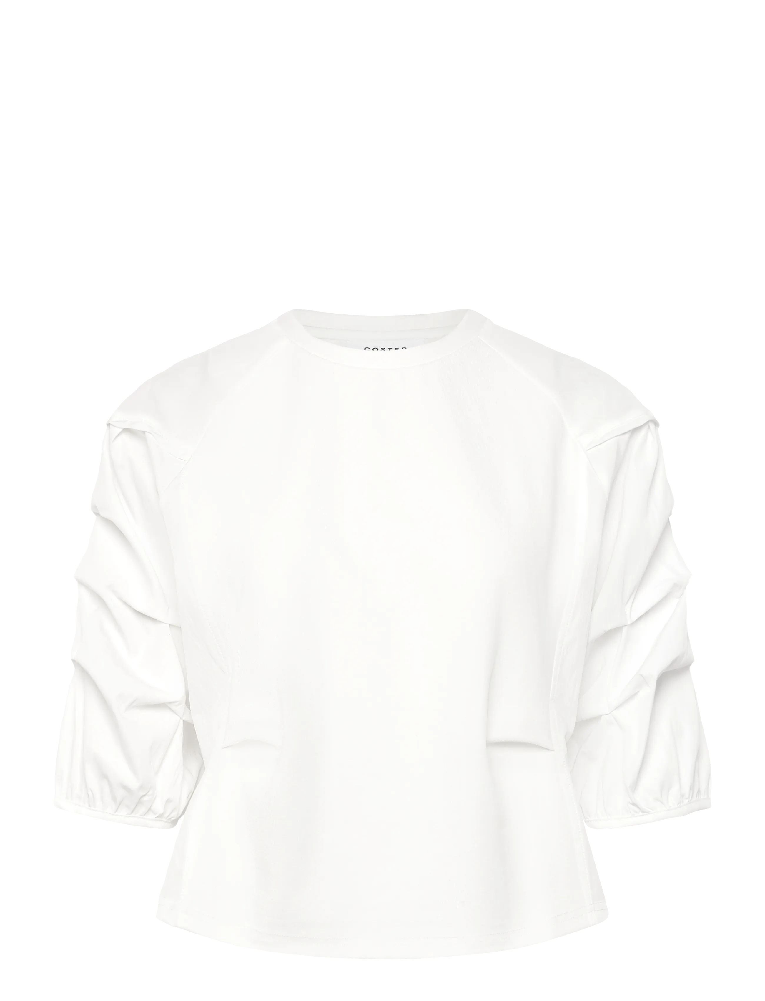 Coster Copenhagen Blouse with mix puffy sleeves - Blusen - OFF WHITE / white