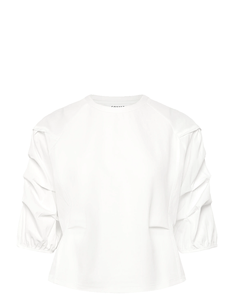 Coster Copenhagen - Blouse with mix puffy sleeves - lühikeste varrukatega pluusid - off white - 1