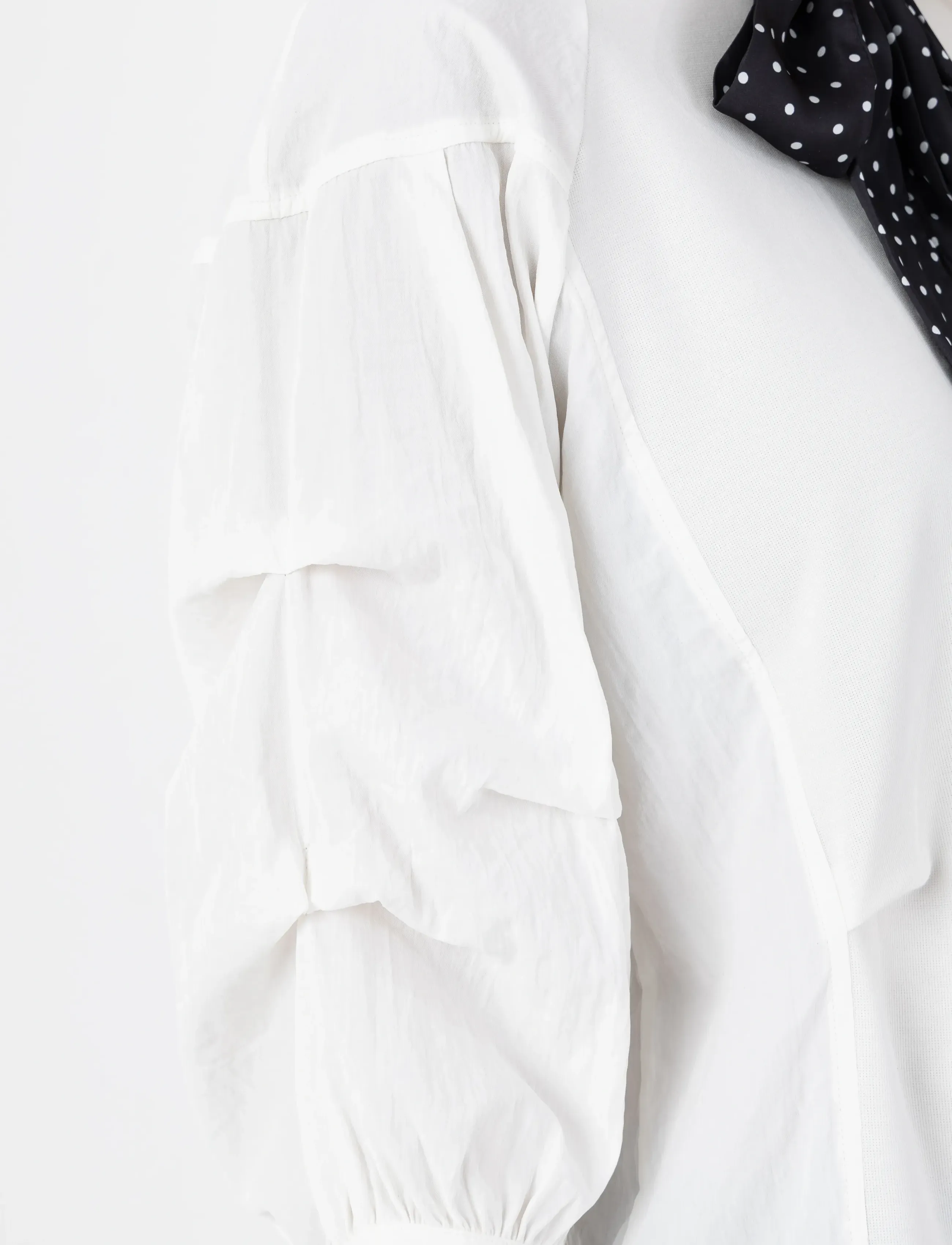 Coster Copenhagen Blouse With Mix Puffy Sleeves, S, White, Bluser > Kortærmede, Dame