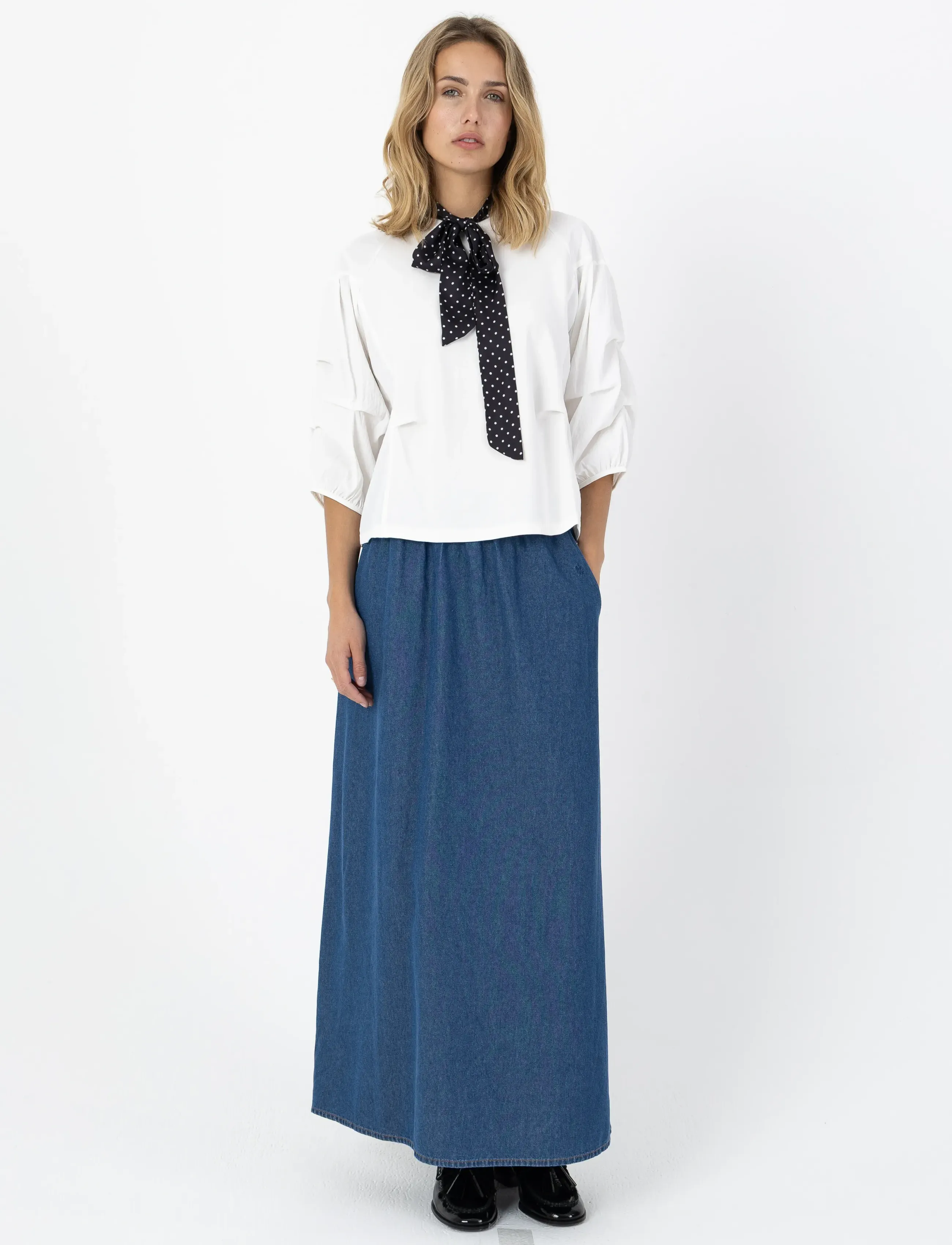 Coster Copenhagen - Blouse with mix puffy sleeves - lühikeste varrukatega pluusid - off white - 3