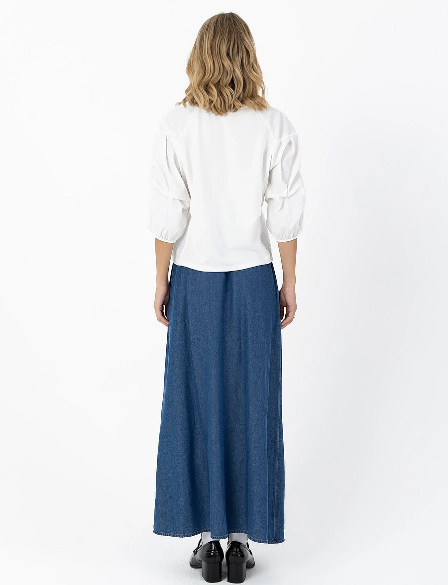 Coster Copenhagen - Blouse with mix puffy sleeves - lühikeste varrukatega pluusid - off white - 4