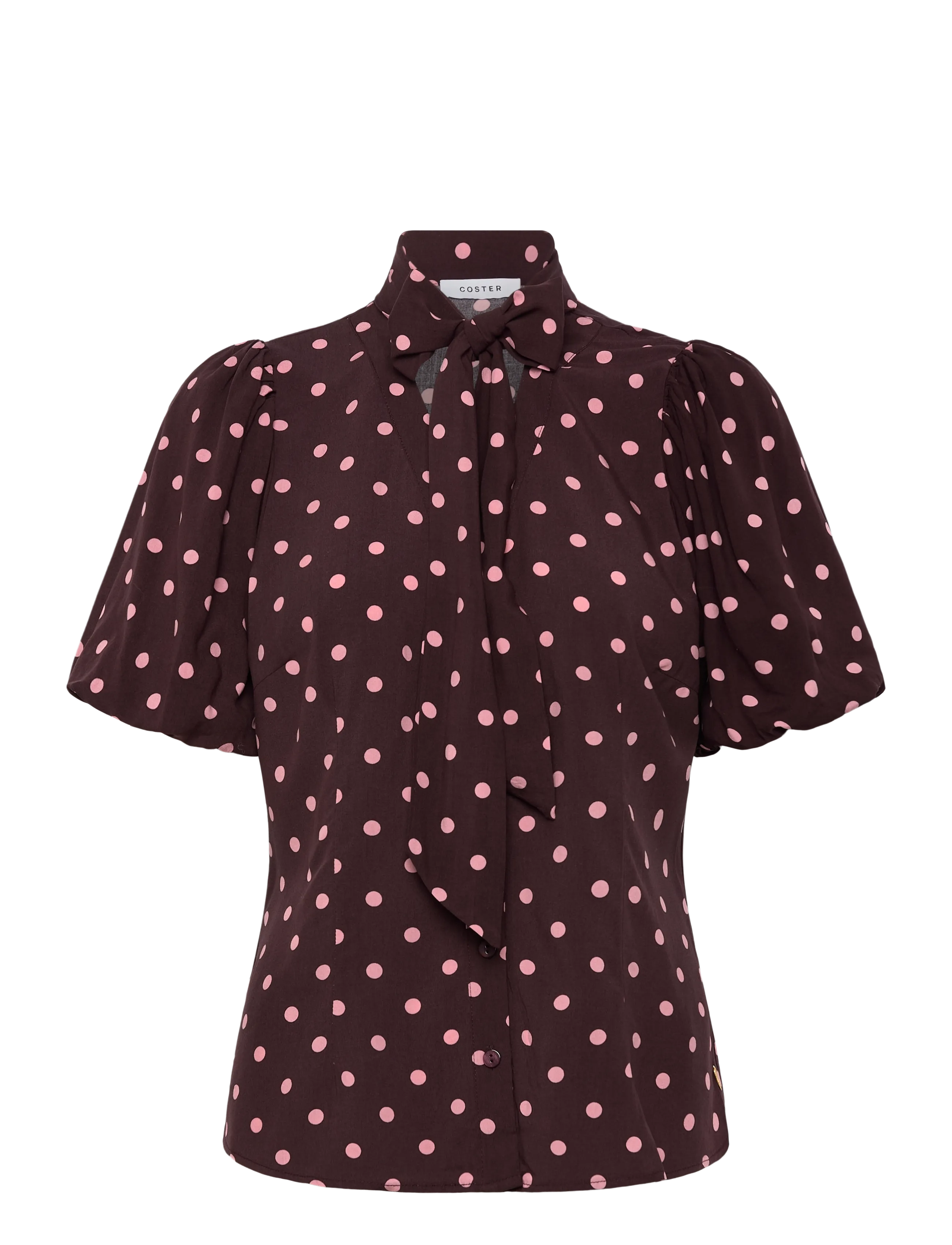 COSTER COPENHAGEN Bluse With Dots Pink - 36 - Damen