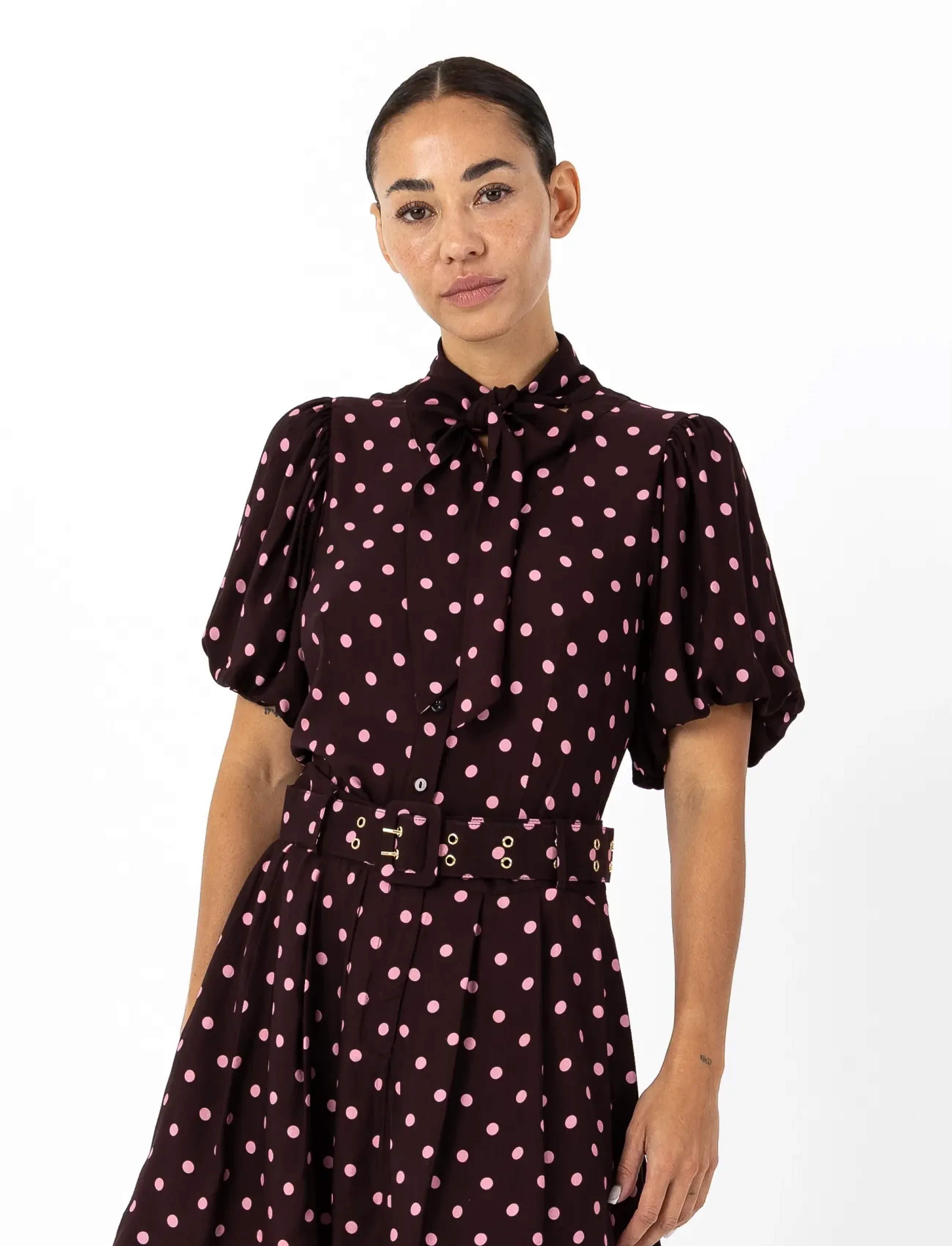 Coster Copenhagen - Blouse with dots - short-sleeved blouses - dot print - 4