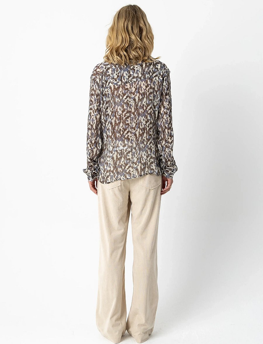 Coster Copenhagen - Shirt in dreamscape print - langærmede bluser - blue dreamscape print - 3