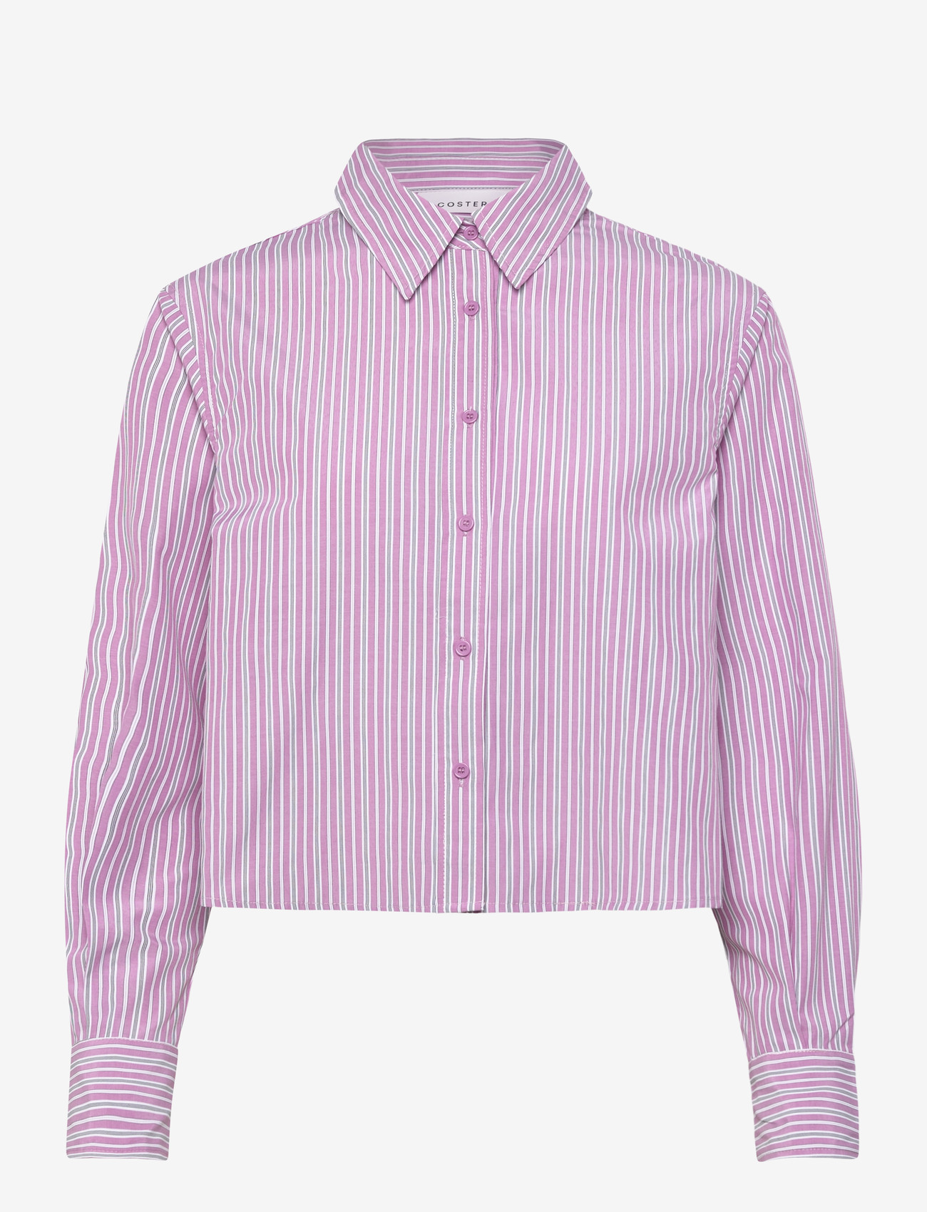 Coster Copenhagen - Short shirt with stripes - langärmlige hemden - rose stripes - 1