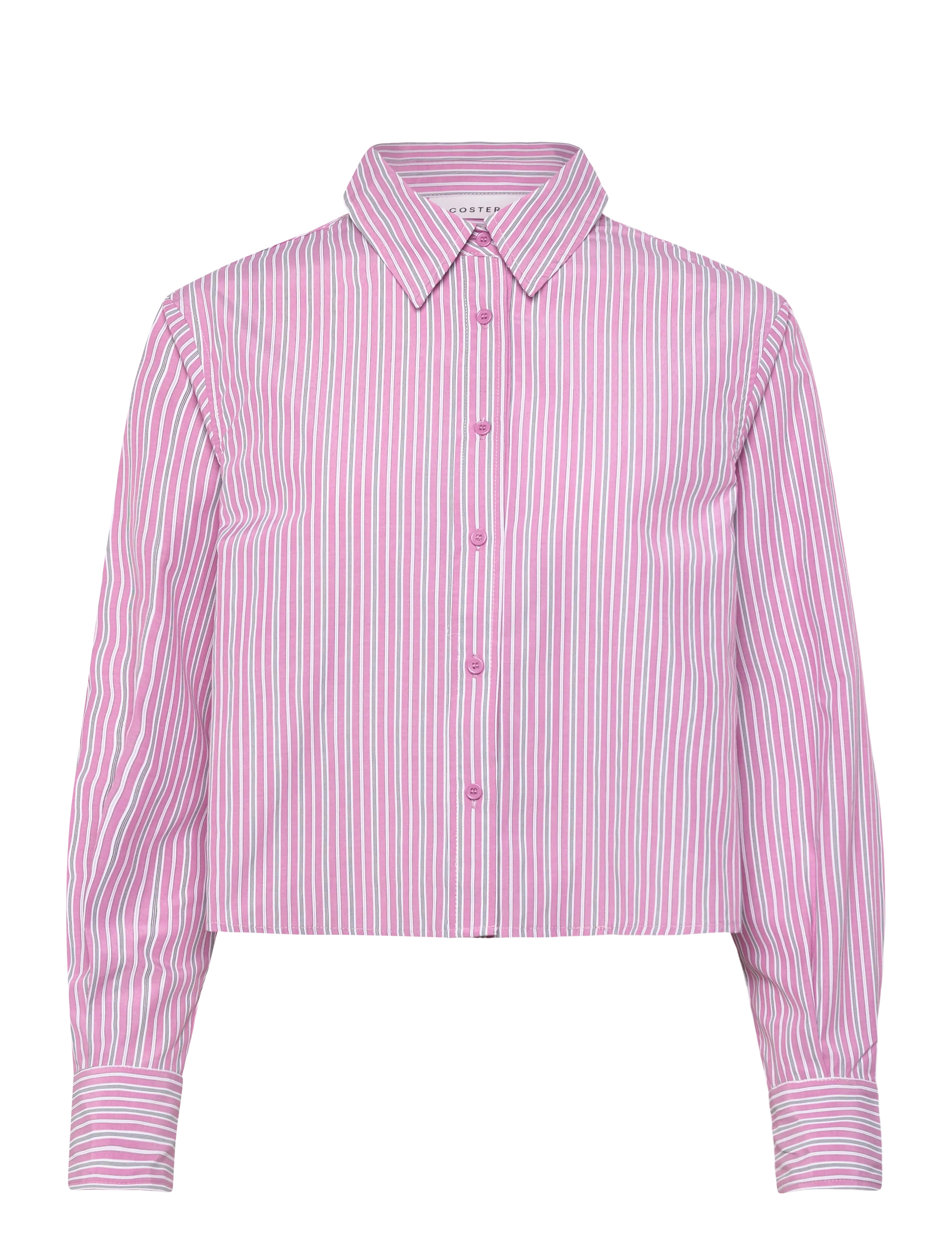 Coster Copenhagen Short shirt with stripes - Coster Copenhagen - ROSE STRIPES / pink/rose