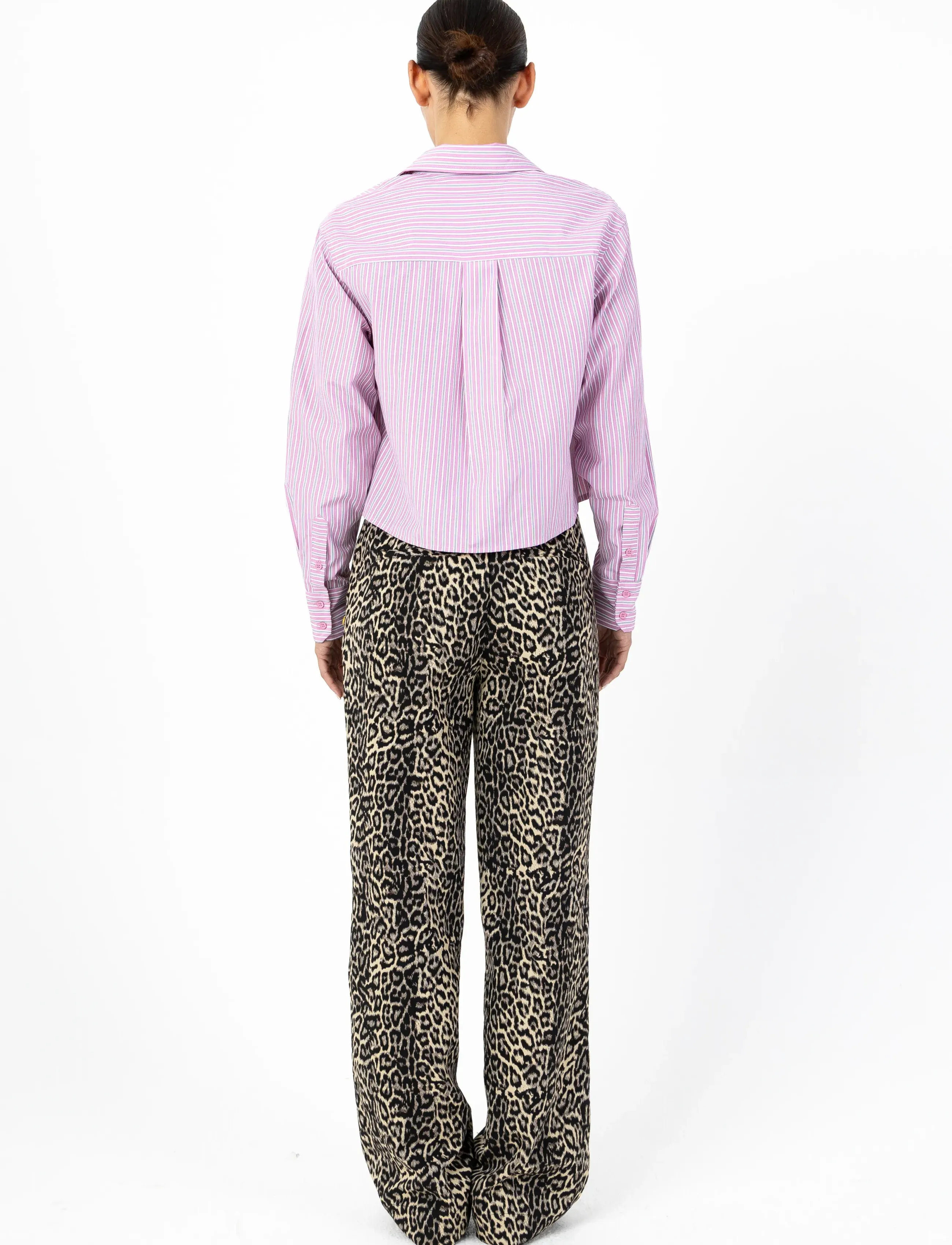 Coster Copenhagen - Short shirt with stripes - langärmlige hemden - rose stripes - 3