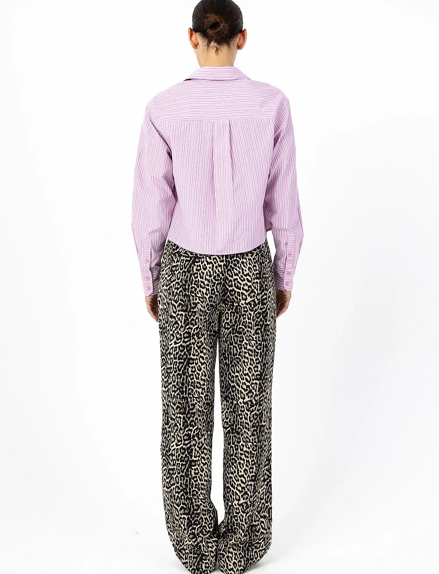 Coster Copenhagen - Short shirt with stripes - pikkade varrukatega särgid - rose stripes - 3