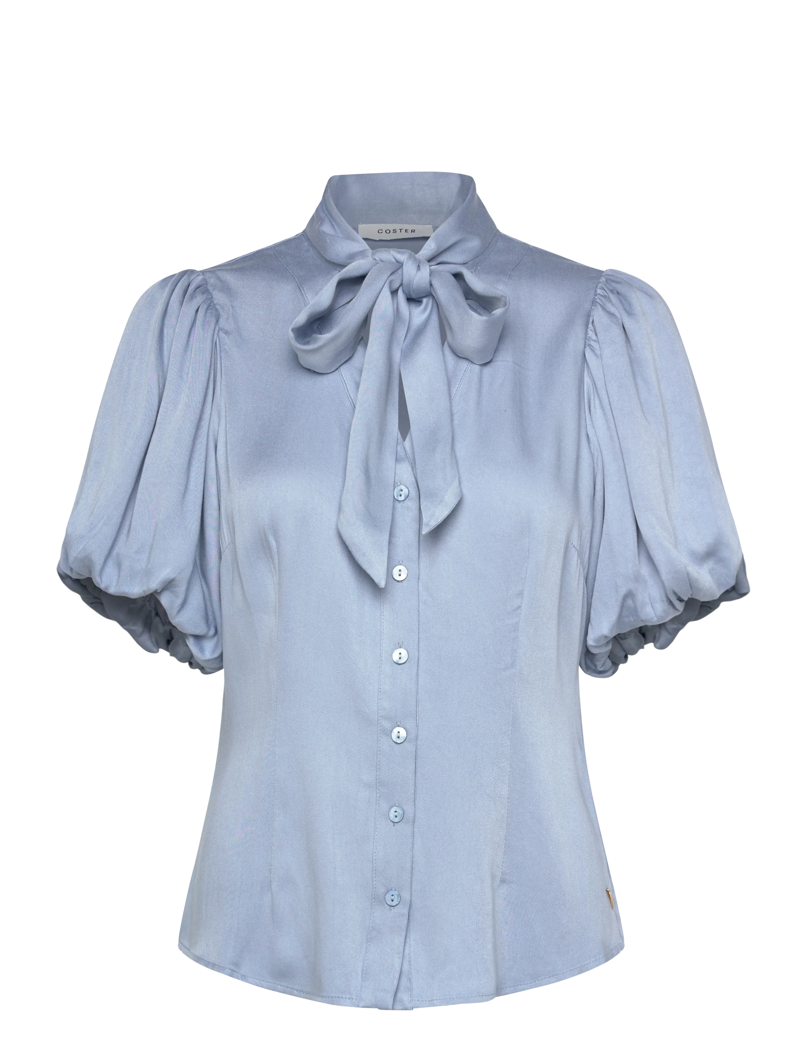 Coster Copenhagen Blouse with ribbon collar - Blusen - BRIGHT BLUE / blue