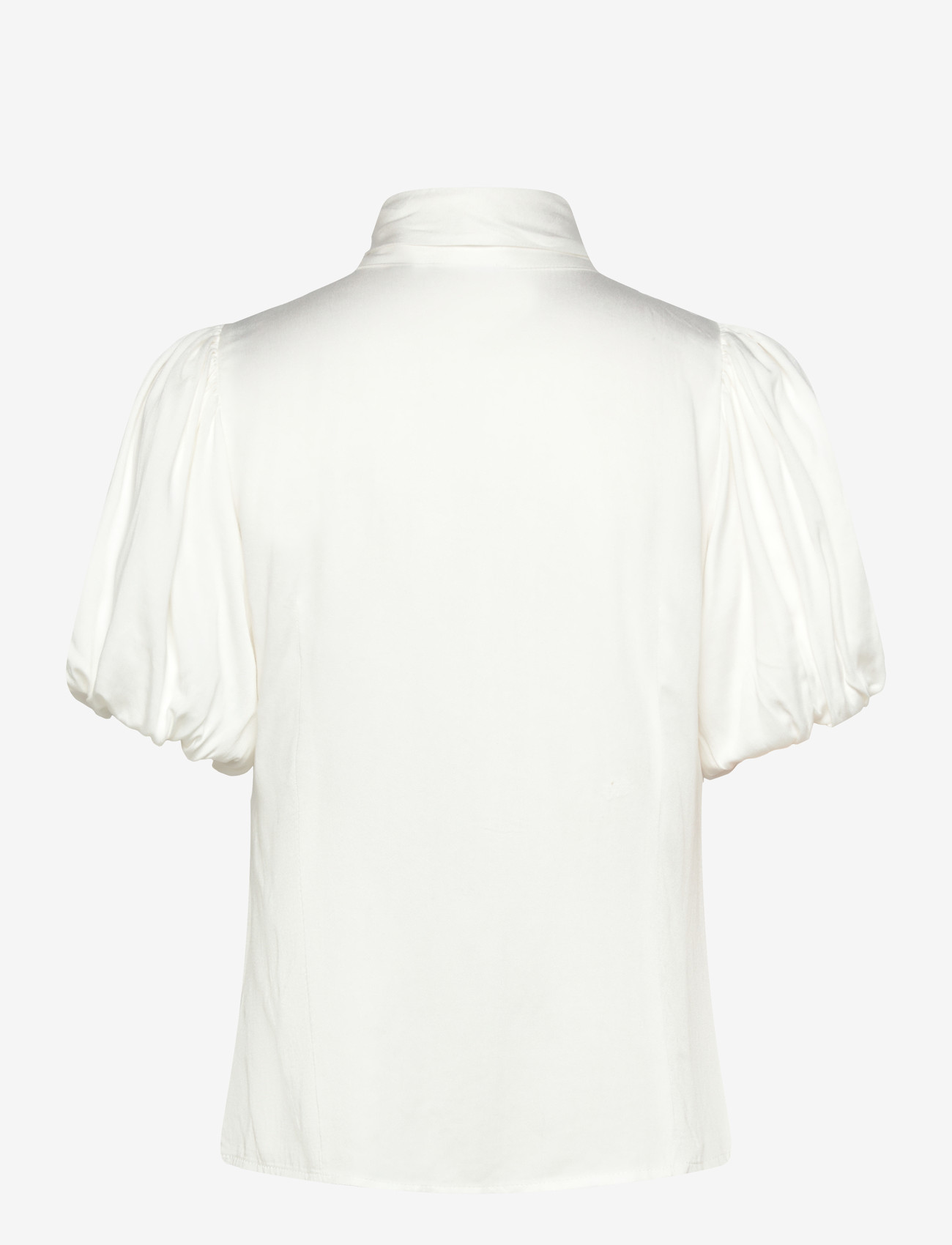 Coster Copenhagen - Blouse with ribbon collar - short-sleeved blouses - white - 2
