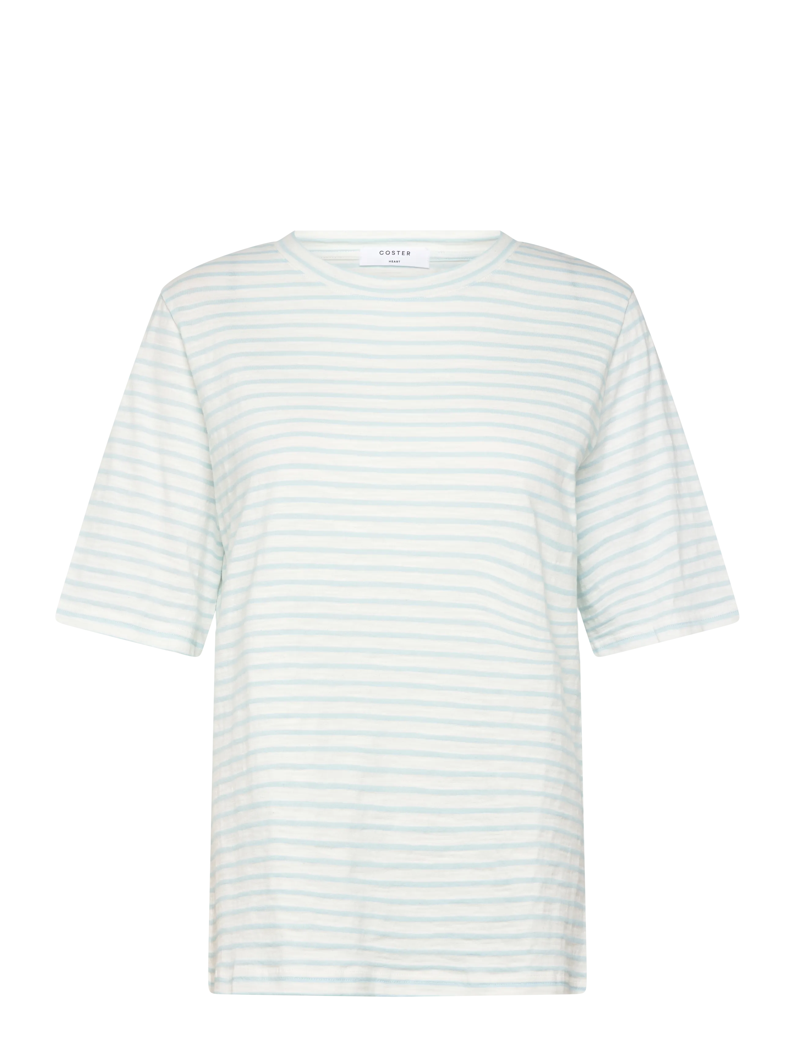 Coster Copenhagen SILLA stripe t-shirt - Mid sleeve - Uus - LIGHT BLUE / WHITE STRIPE / blue