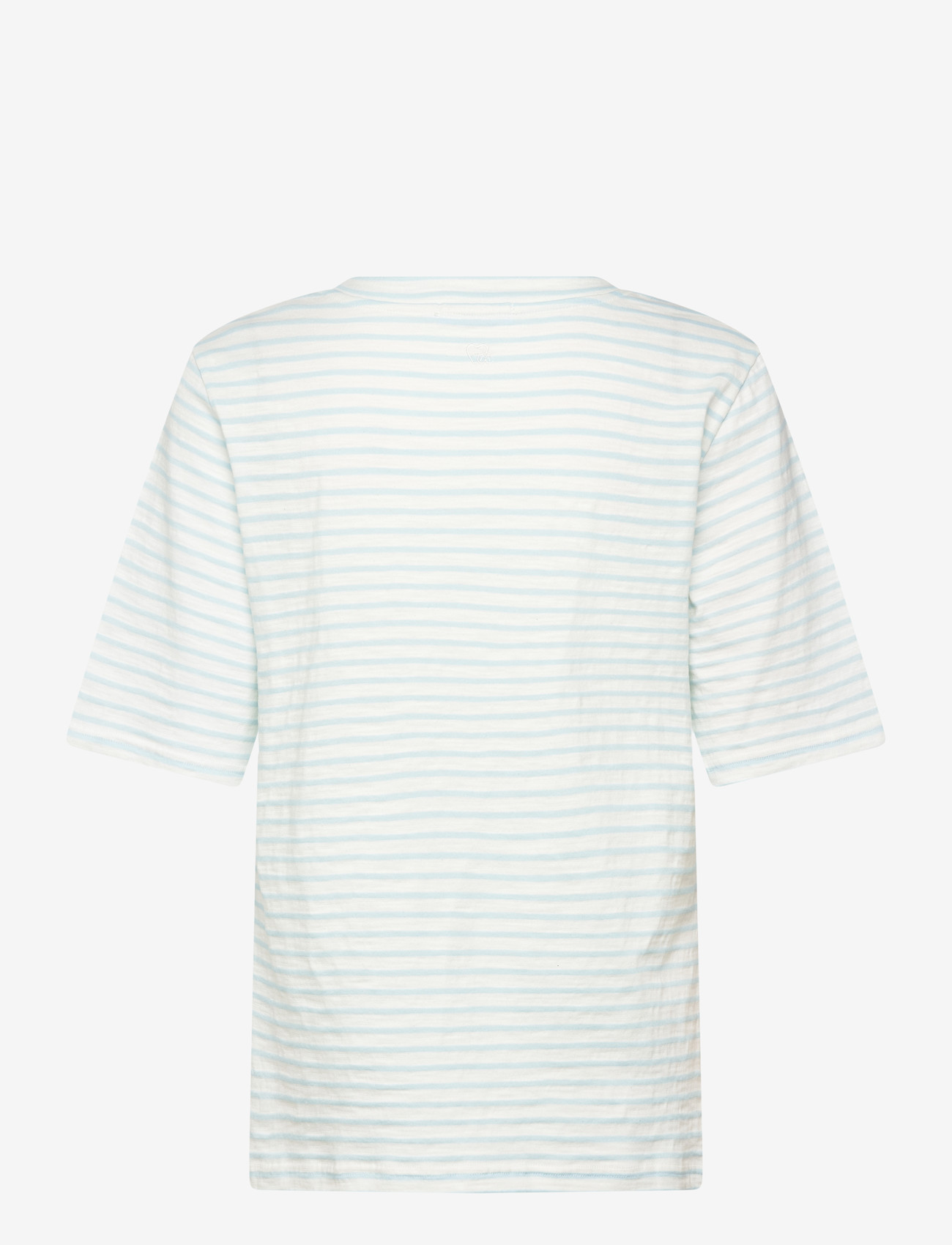 Coster Copenhagen - SILLA stripe t-shirt - Mid sleeve - t-särgid - light blue / white stripe - 1