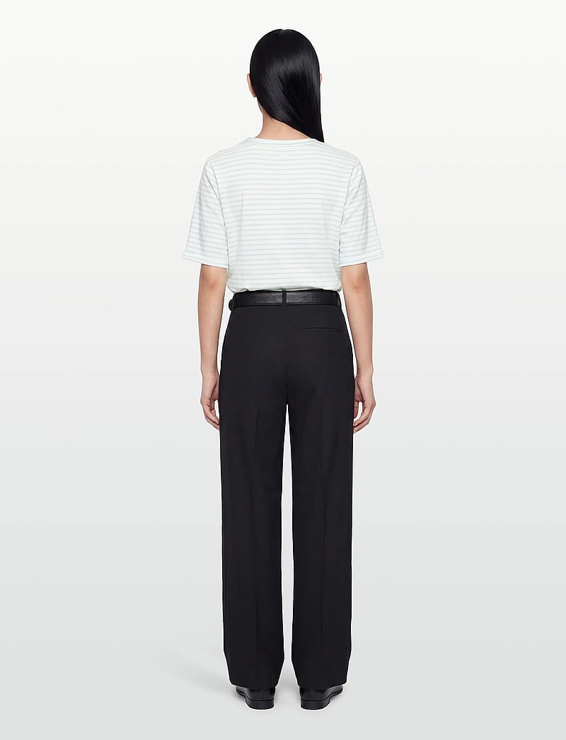 Coster Copenhagen - SILLA stripe t-shirt - Mid sleeve - t-shirts - light blue / white stripe - 4
