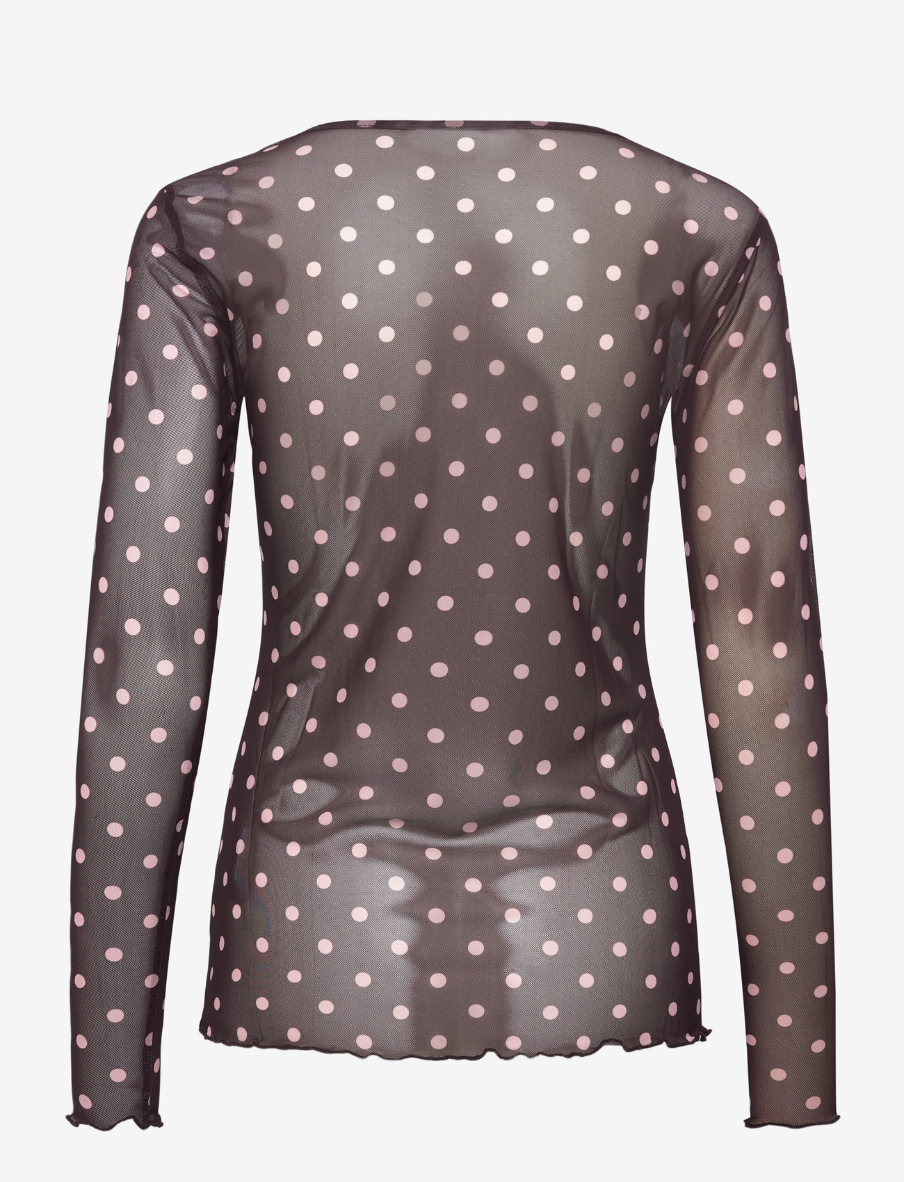 Coster Copenhagen - EVE mesh blouse - langærmede bluser - dot print - 1