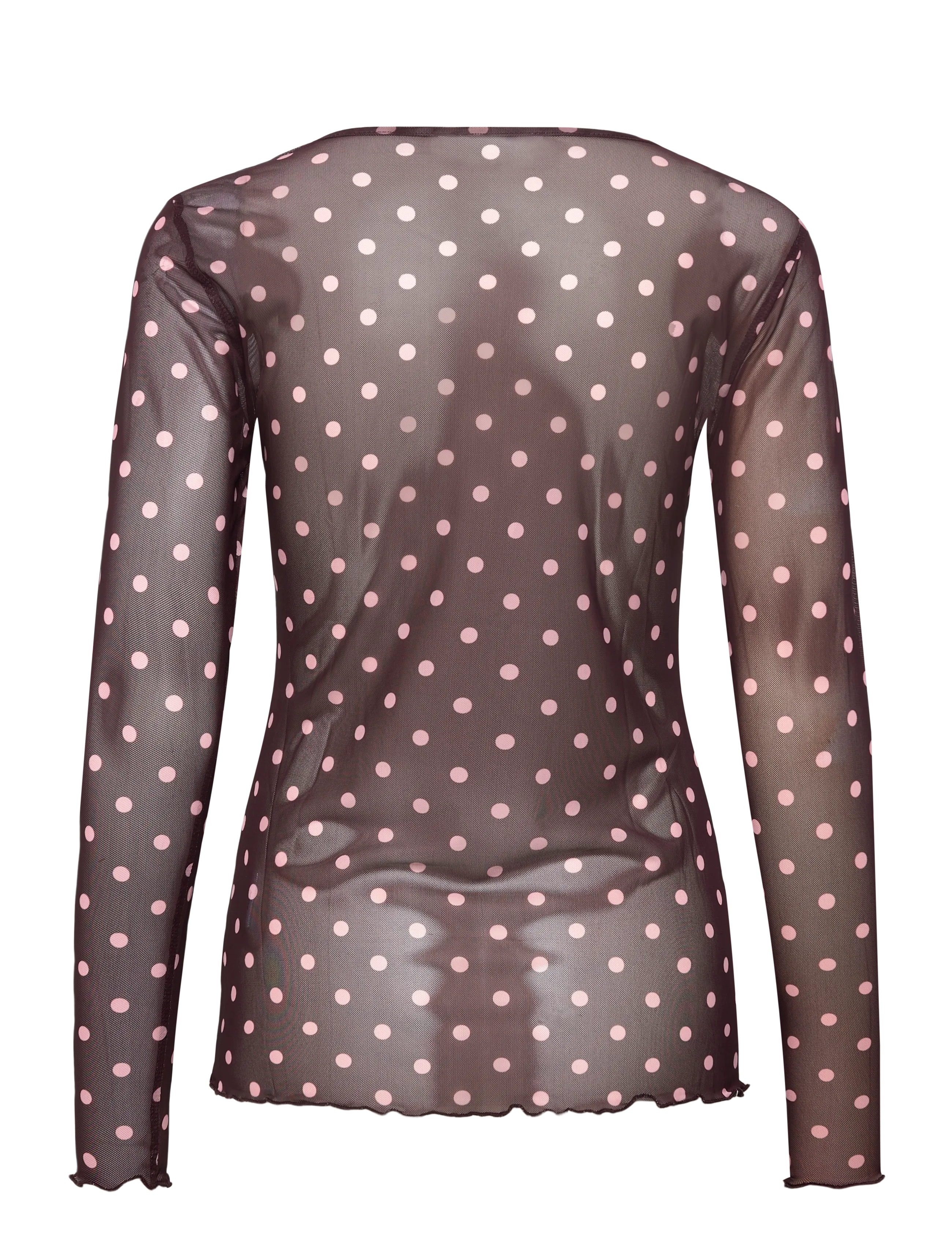 Coster Copenhagen - EVE mesh blouse - bluzki z długimi rękawami - dot print - 1