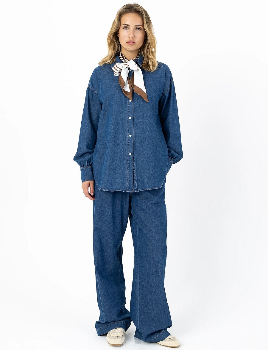 Coster Copenhagen - ELLIS denim shirt - jeanshemden - denim blue - 0