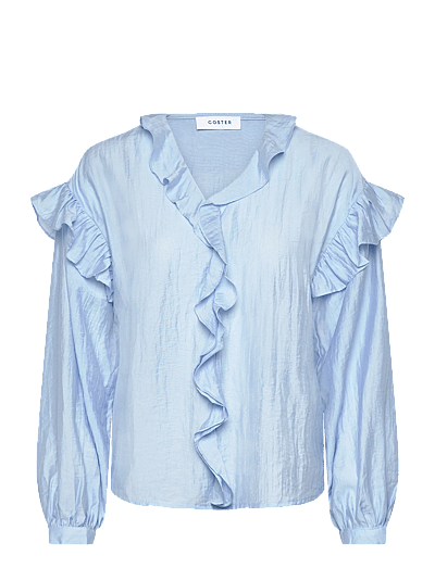 Longsleeved Blouse With Frills - LangæRmede Bluser