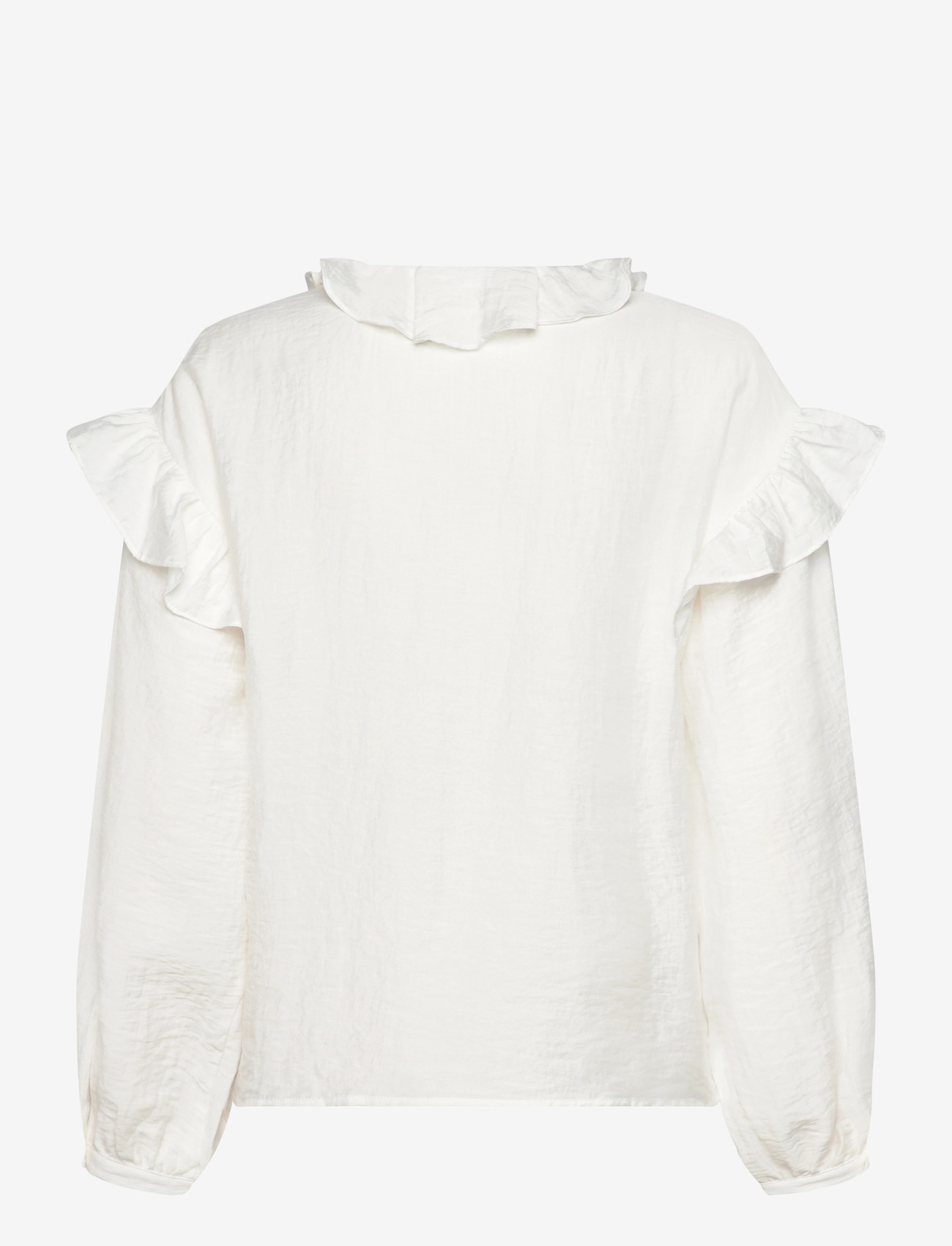 Coster Copenhagen - Longsleeved blouse with frills - langärmlige blusen - off white - 2