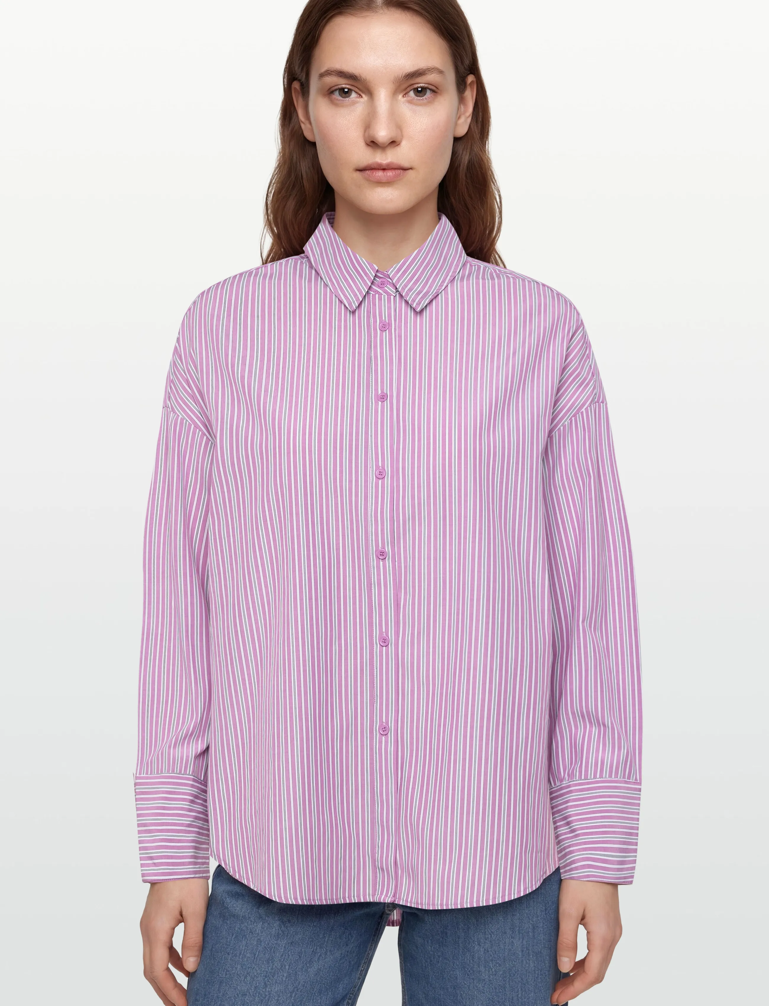 Coster Copenhagen - Loose stribet shirt - chemises à manches longues - rose stripes - 3