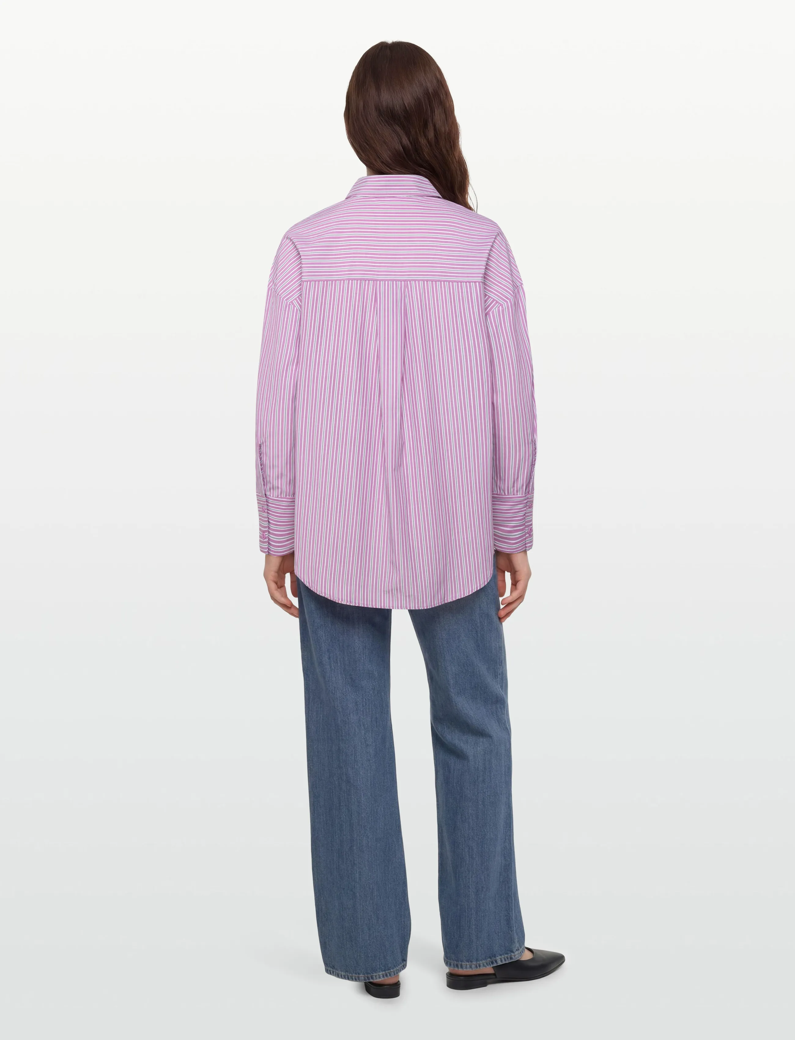 Coster Copenhagen - Loose stribet shirt - chemises à manches longues - rose stripes - 4