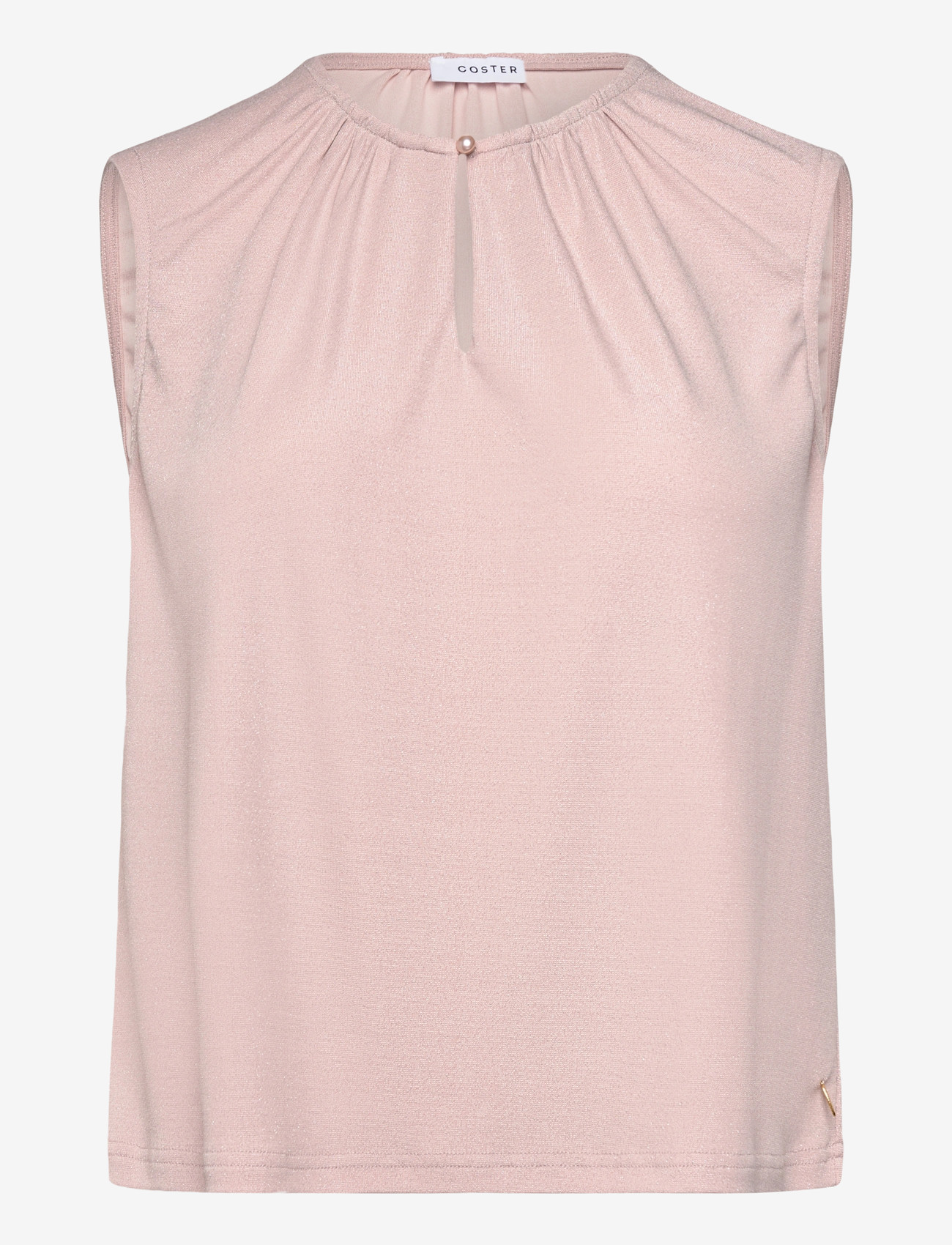 Coster Copenhagen - Sleveless lurex top - varrukateta pluusid - light champagne - 0