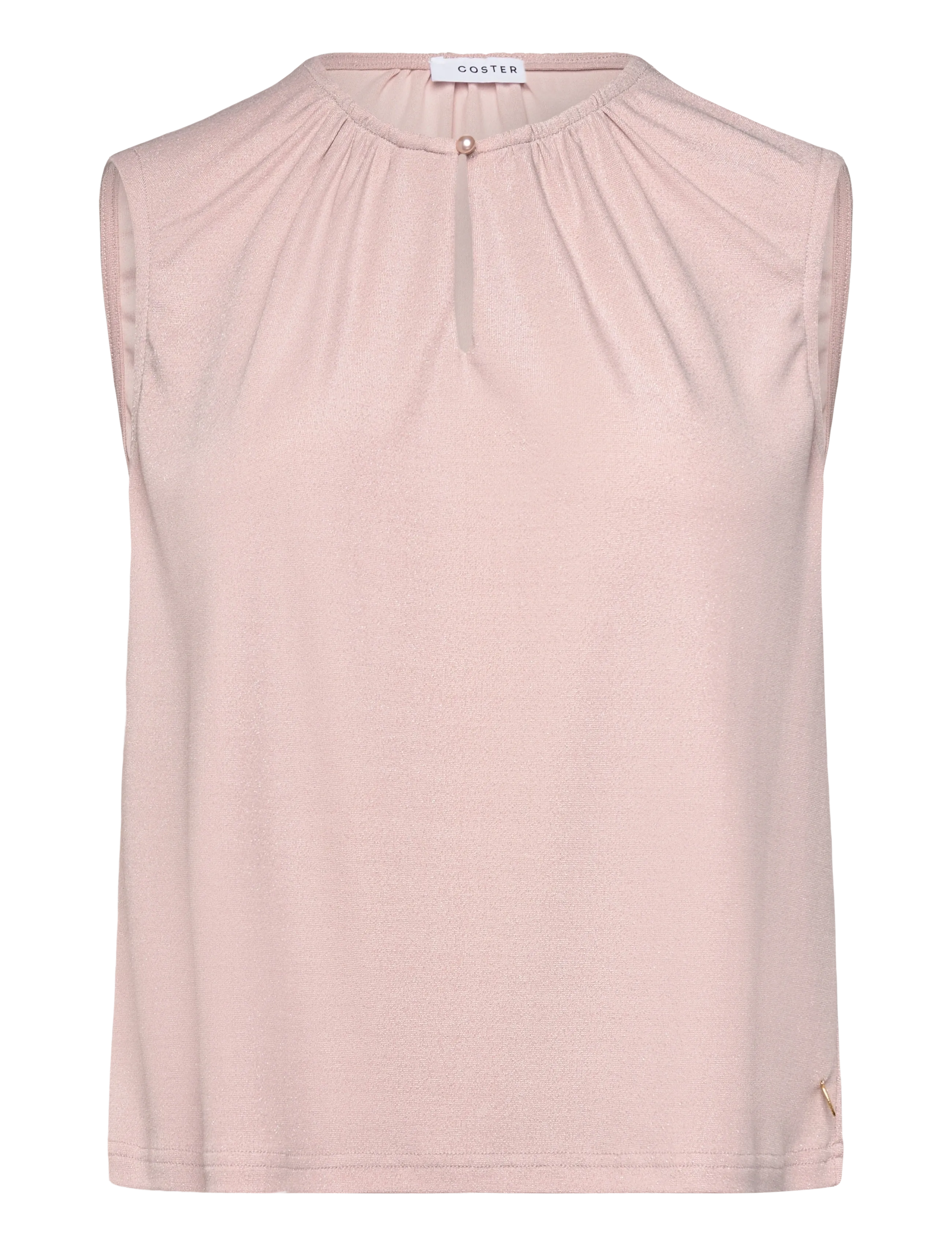 Coster Copenhagen Sleveless lurex top - Coster Copenhagen - LIGHT CHAMPAGNE / pink/rose
