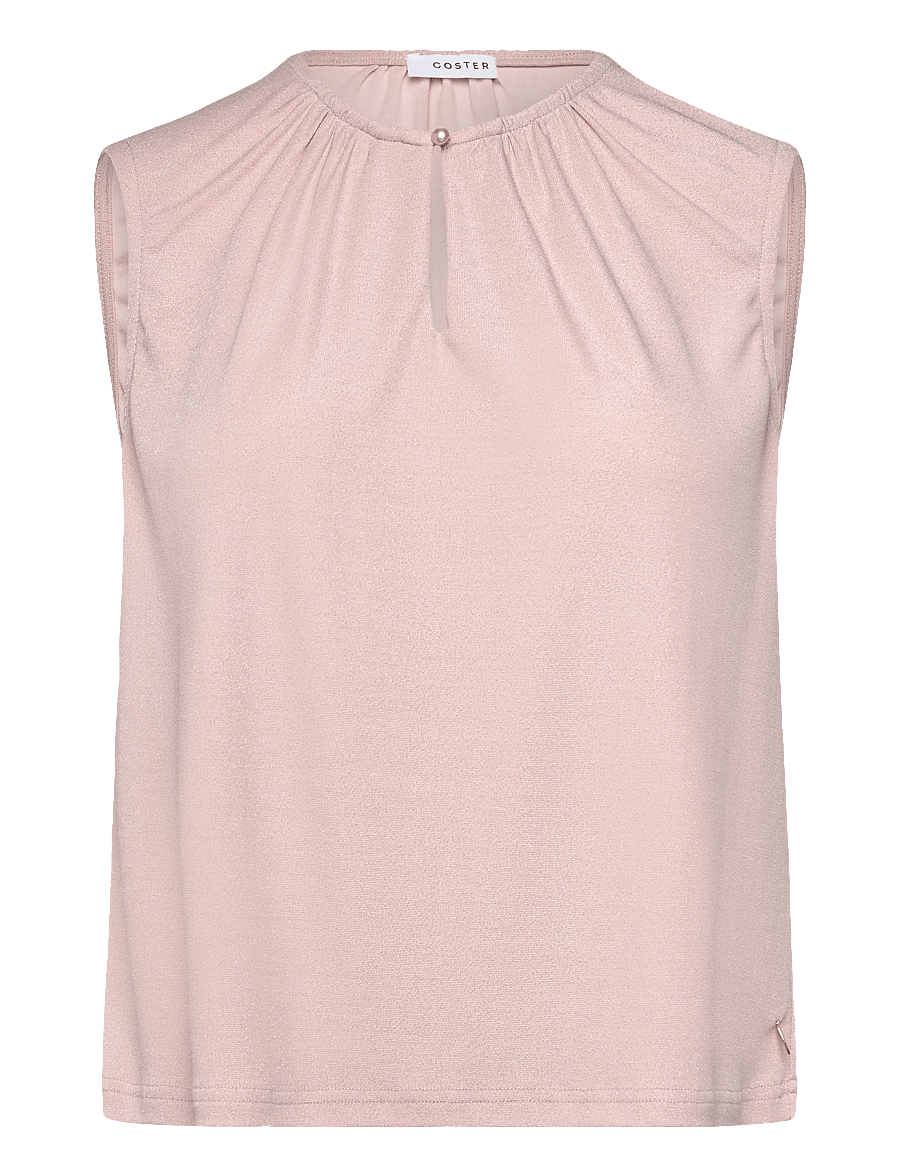 Coster Copenhagen - Sleveless lurex top - Ærmeløse bluser - light champagne - 1
