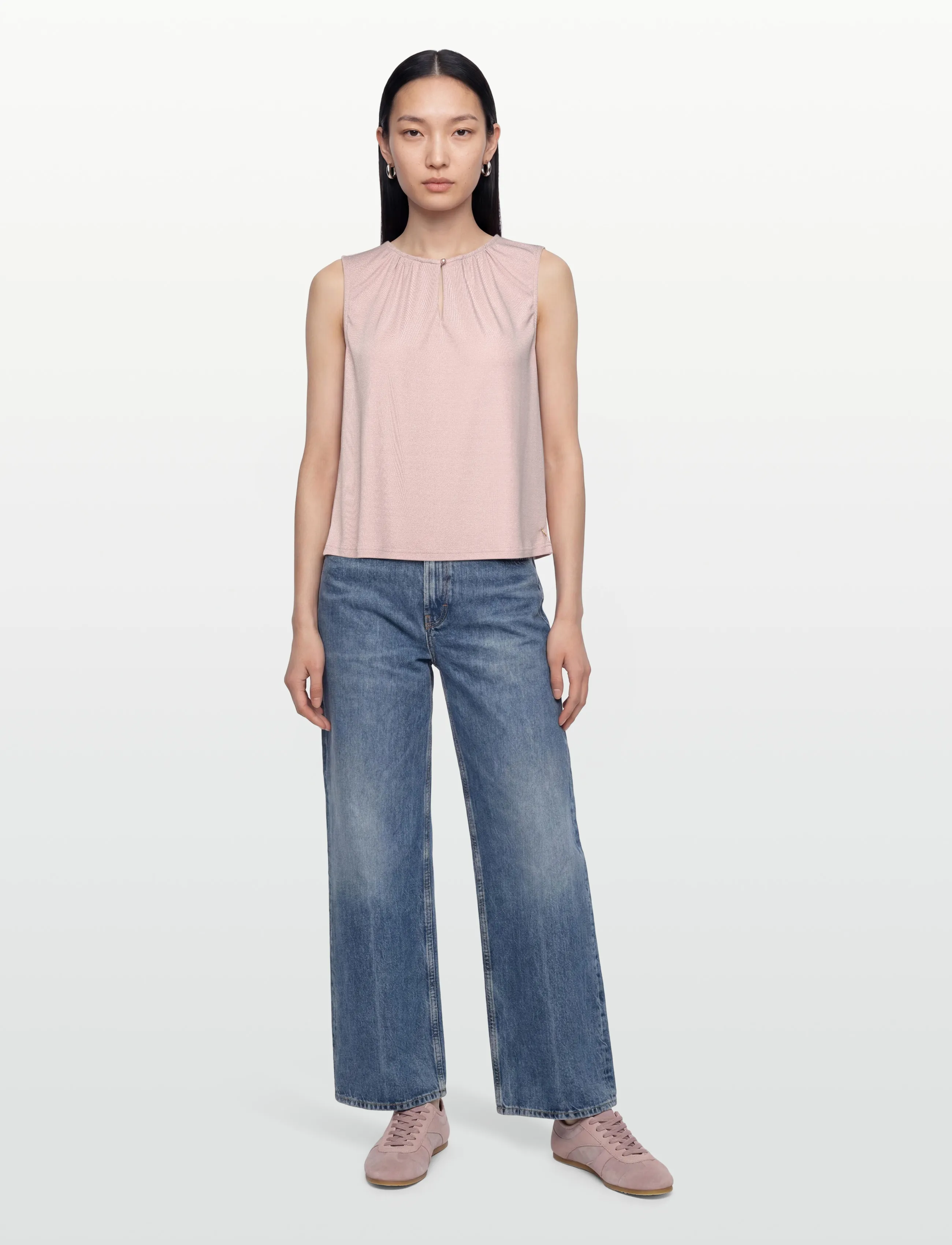 Coster Copenhagen Sleveless Lurex Top, Kvinder, Ærmeløs Lurex Top, Pink, Str: 42