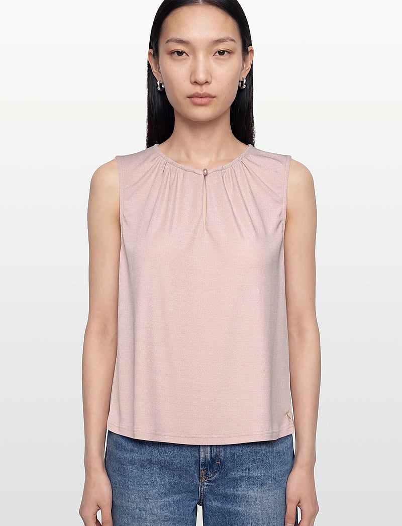 Coster Copenhagen - Sleveless lurex top - Ærmeløse bluser - light champagne - 3