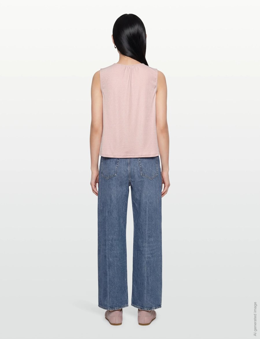 Coster Copenhagen - Sleveless lurex top - Ærmeløse bluser - light champagne - 4