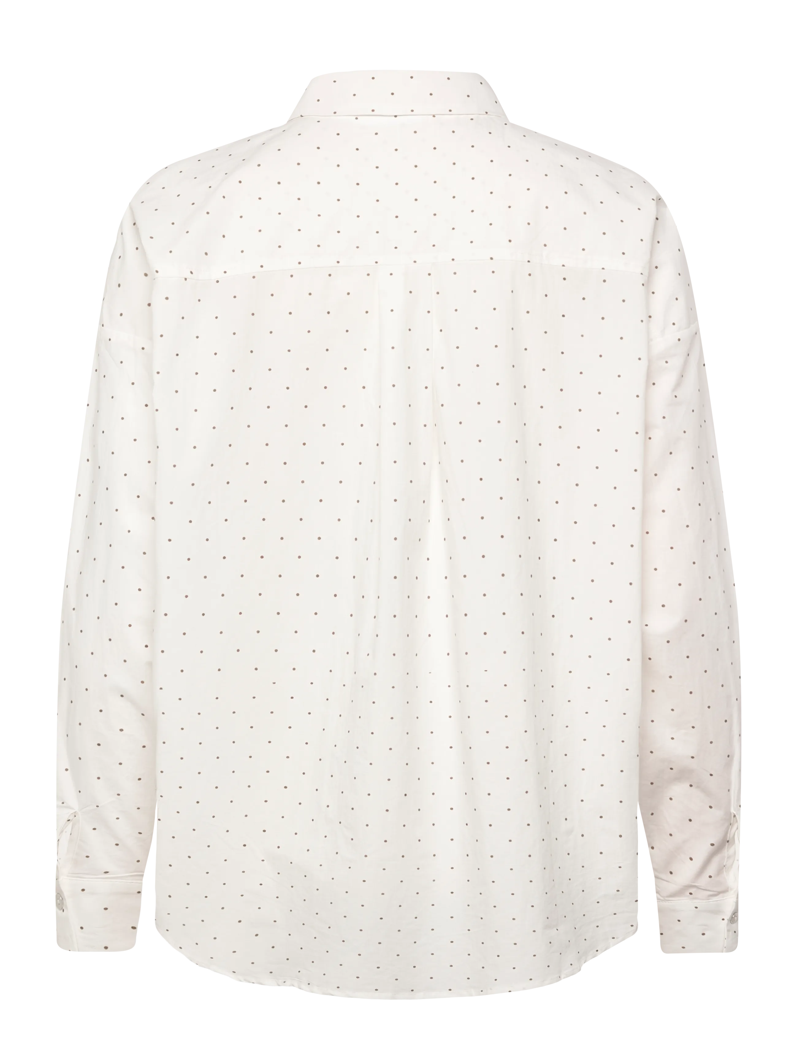 Coster Copenhagen - Shirt with dots -Boxy - long-sleeved shirts - sand / white dot - 2